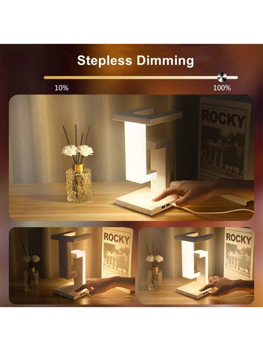 Novel Suspended Light with Detachable Wireless Charger, Can Charge phones Wirelessly or with USB