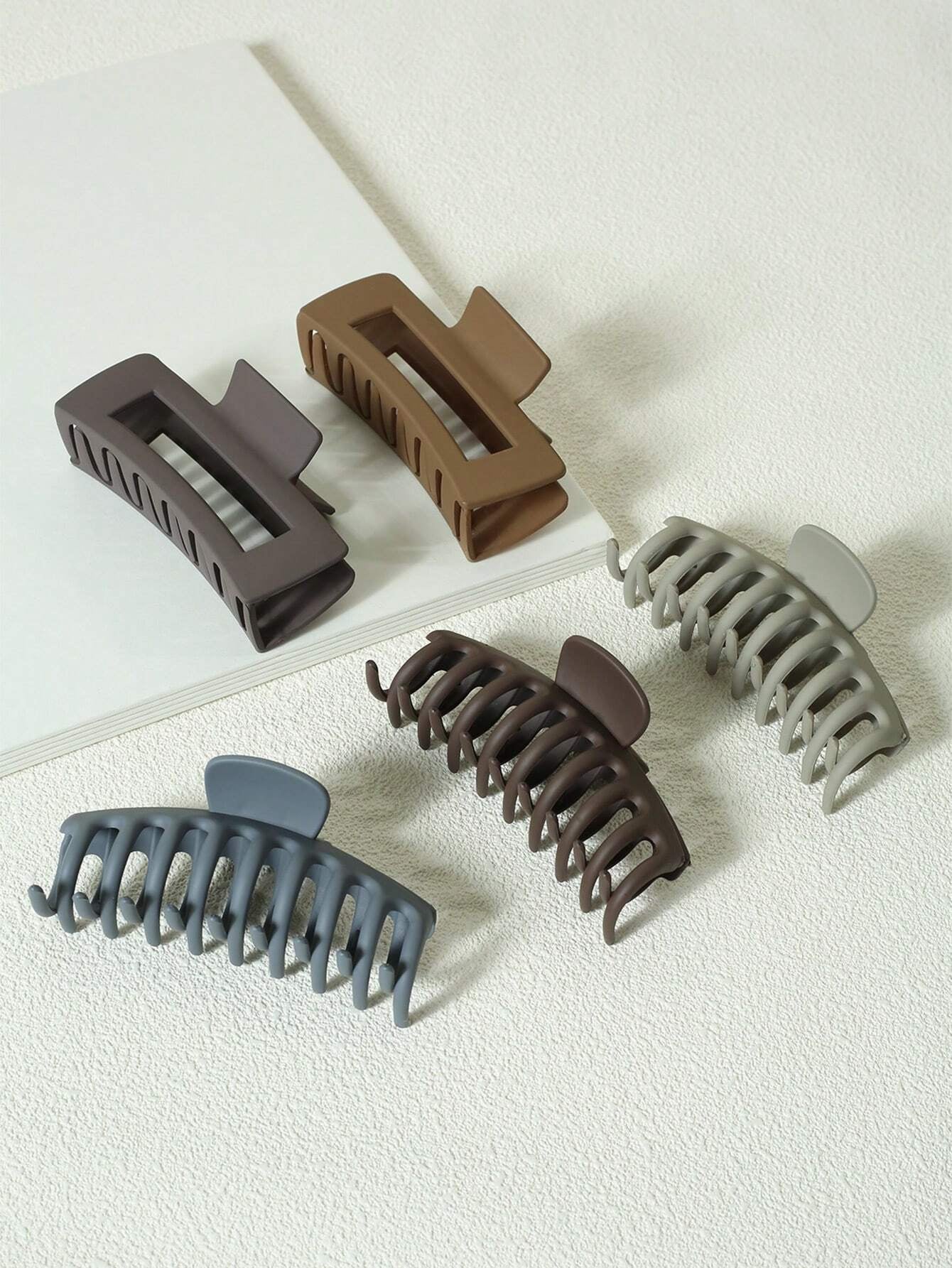 5Pcs Solid Hair Claw 