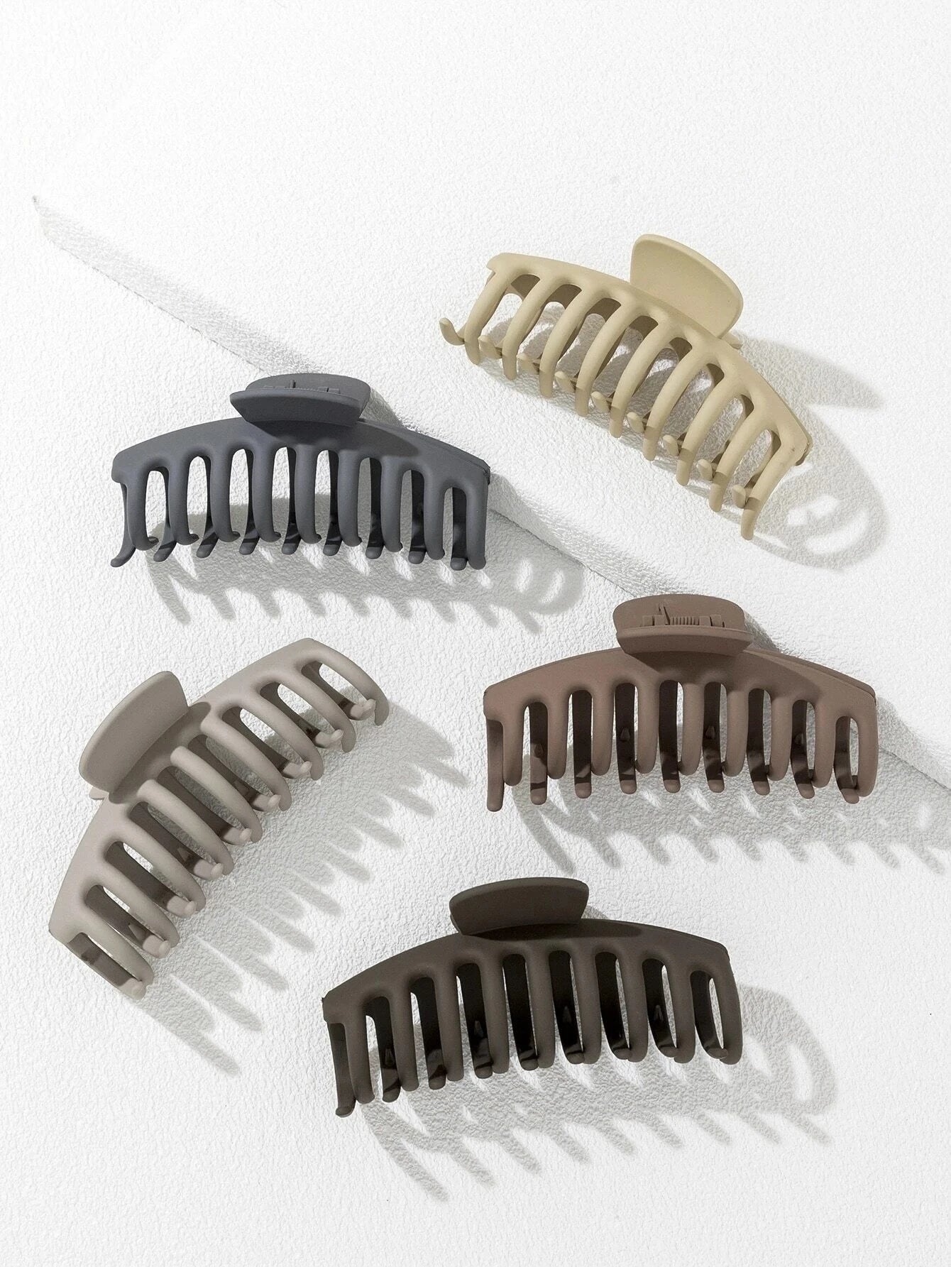 5Pcs Solid Hair Claw 