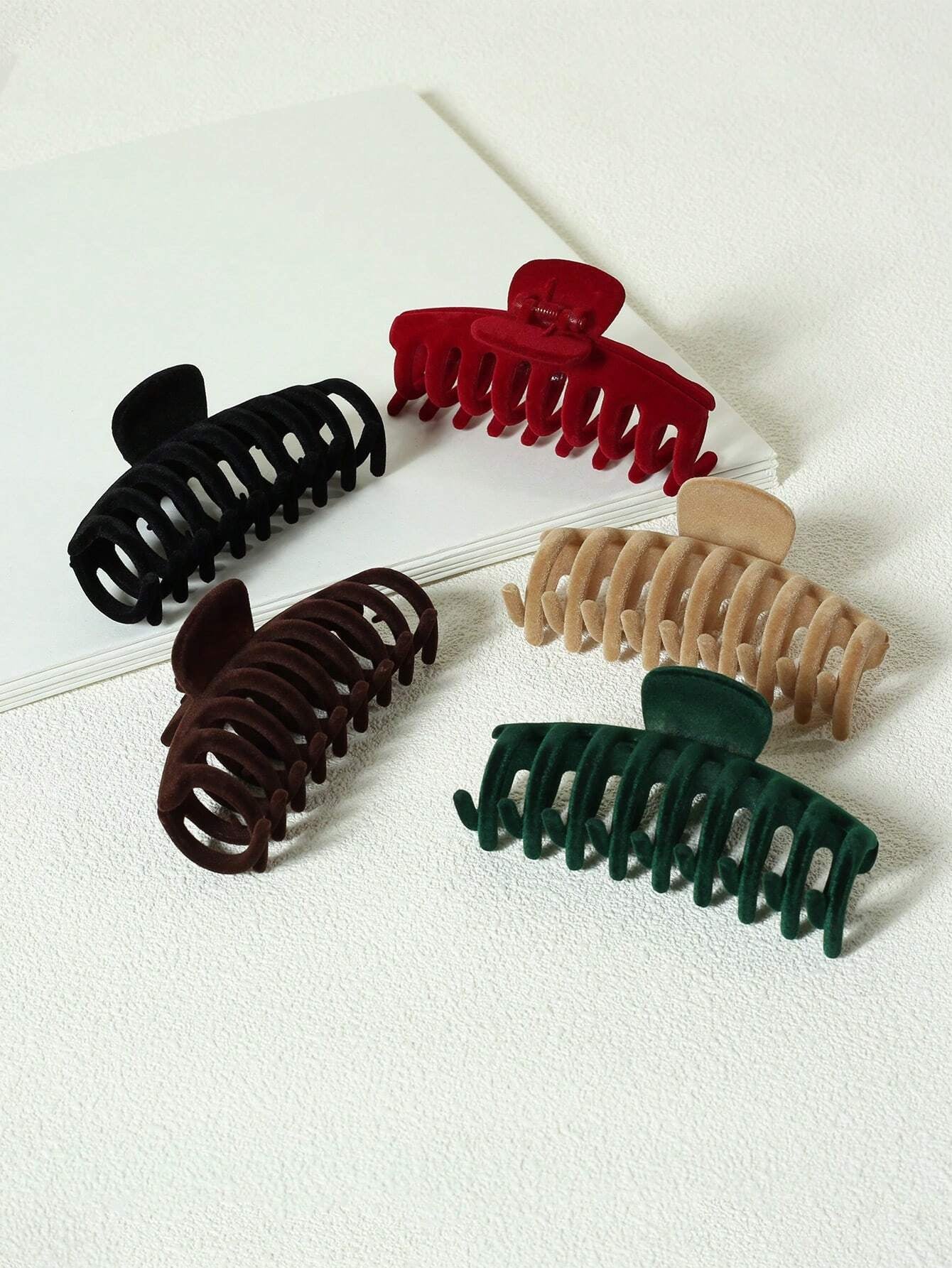 5Pcs Solid Hair Claw 