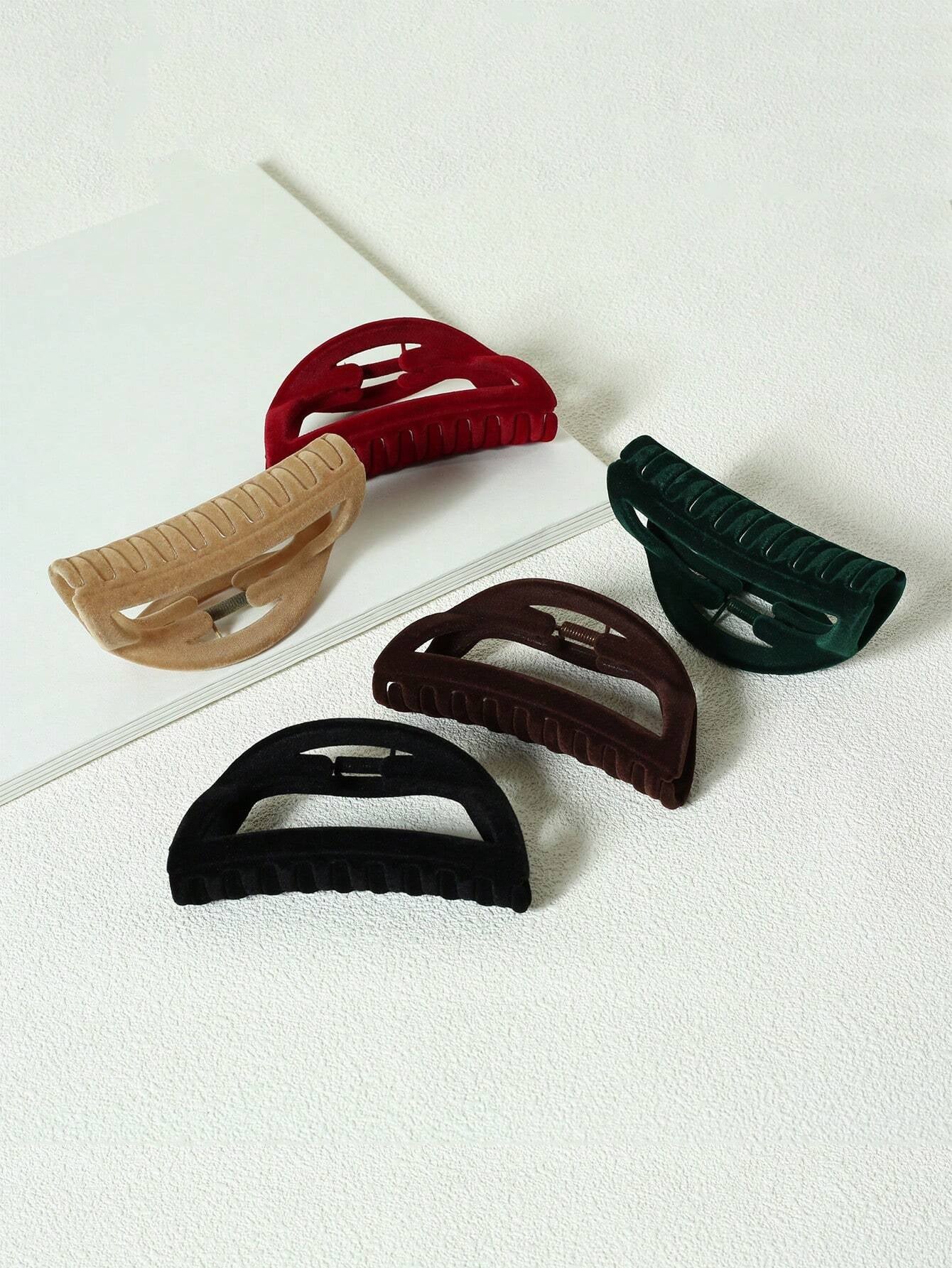 5Pcs Solid Hair Claw 