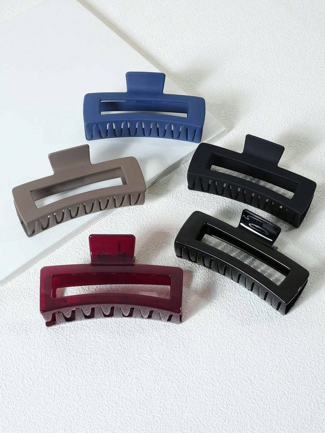 5Pcs Solid Hair Claw 