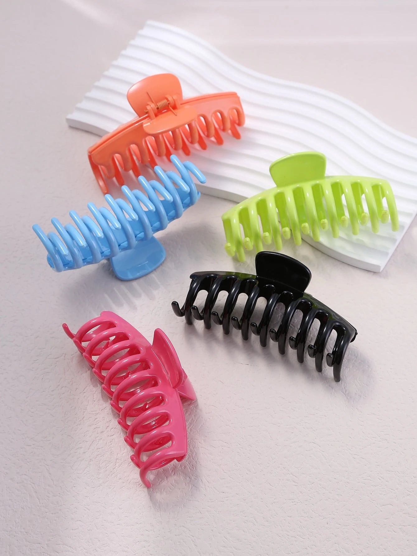 5Pcs Solid Hair Claw 