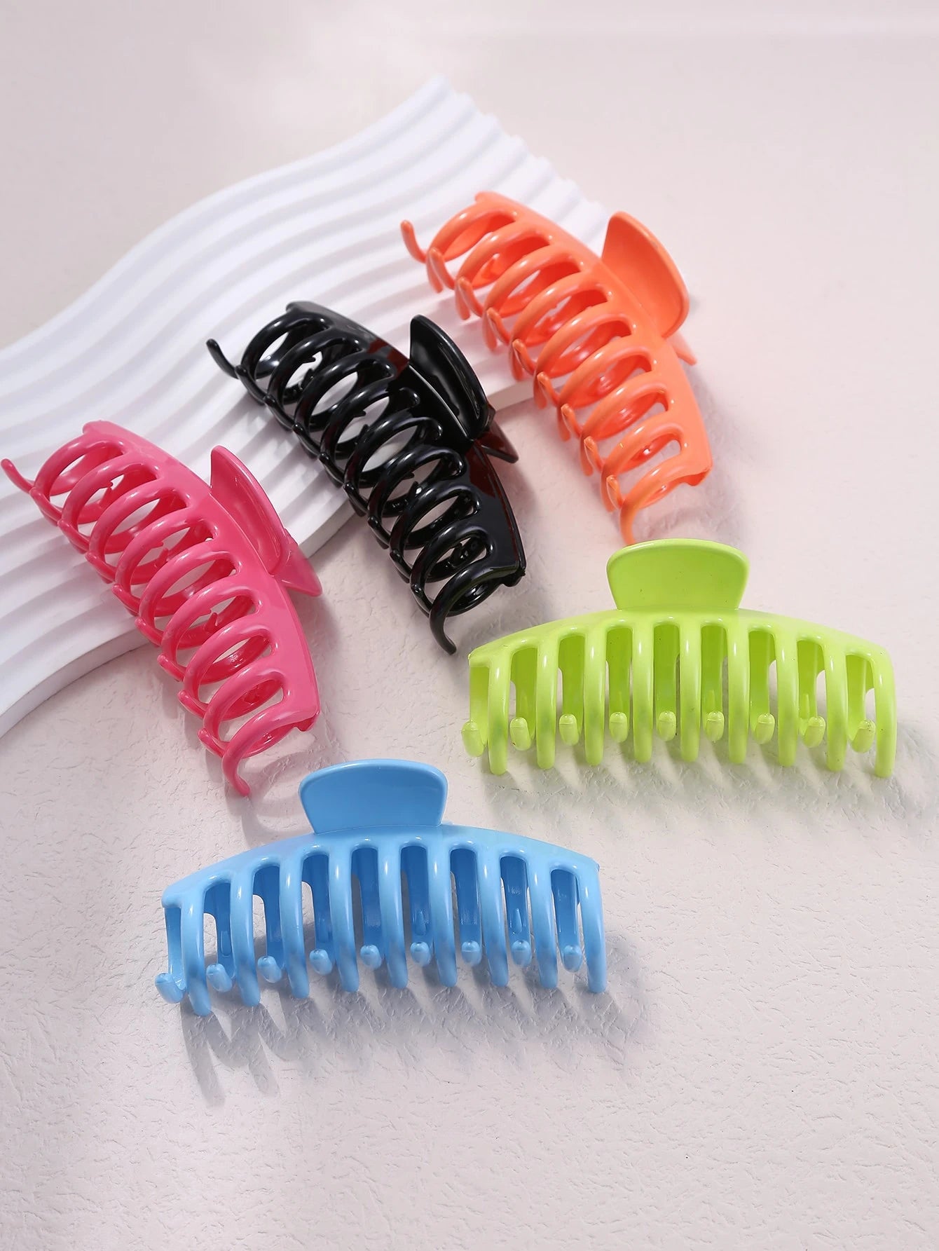 5Pcs Solid Hair Claw 