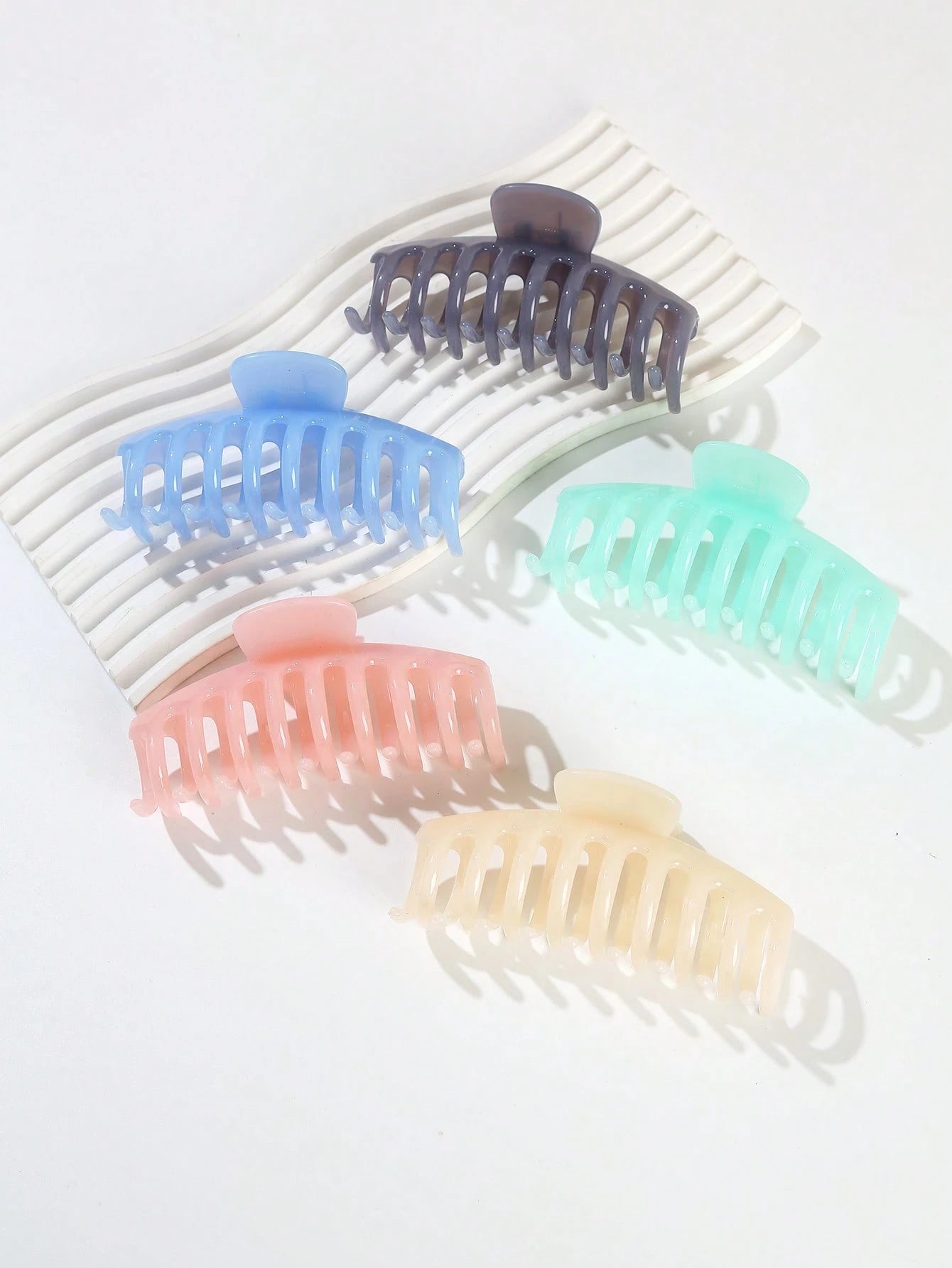 5Pcs Solid Hair Claw 