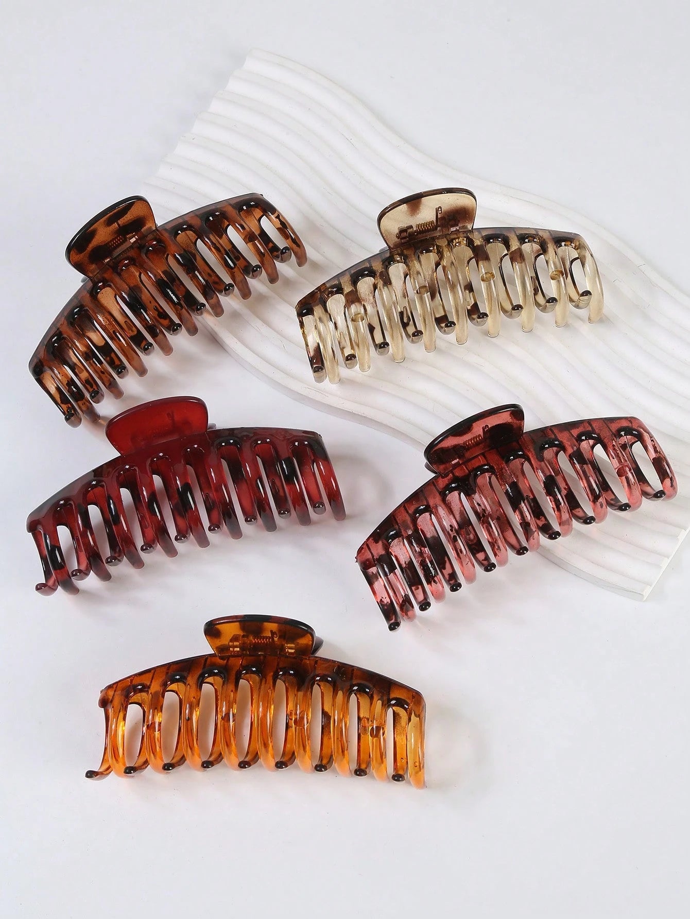 5Pcs Solid Hair Claw 