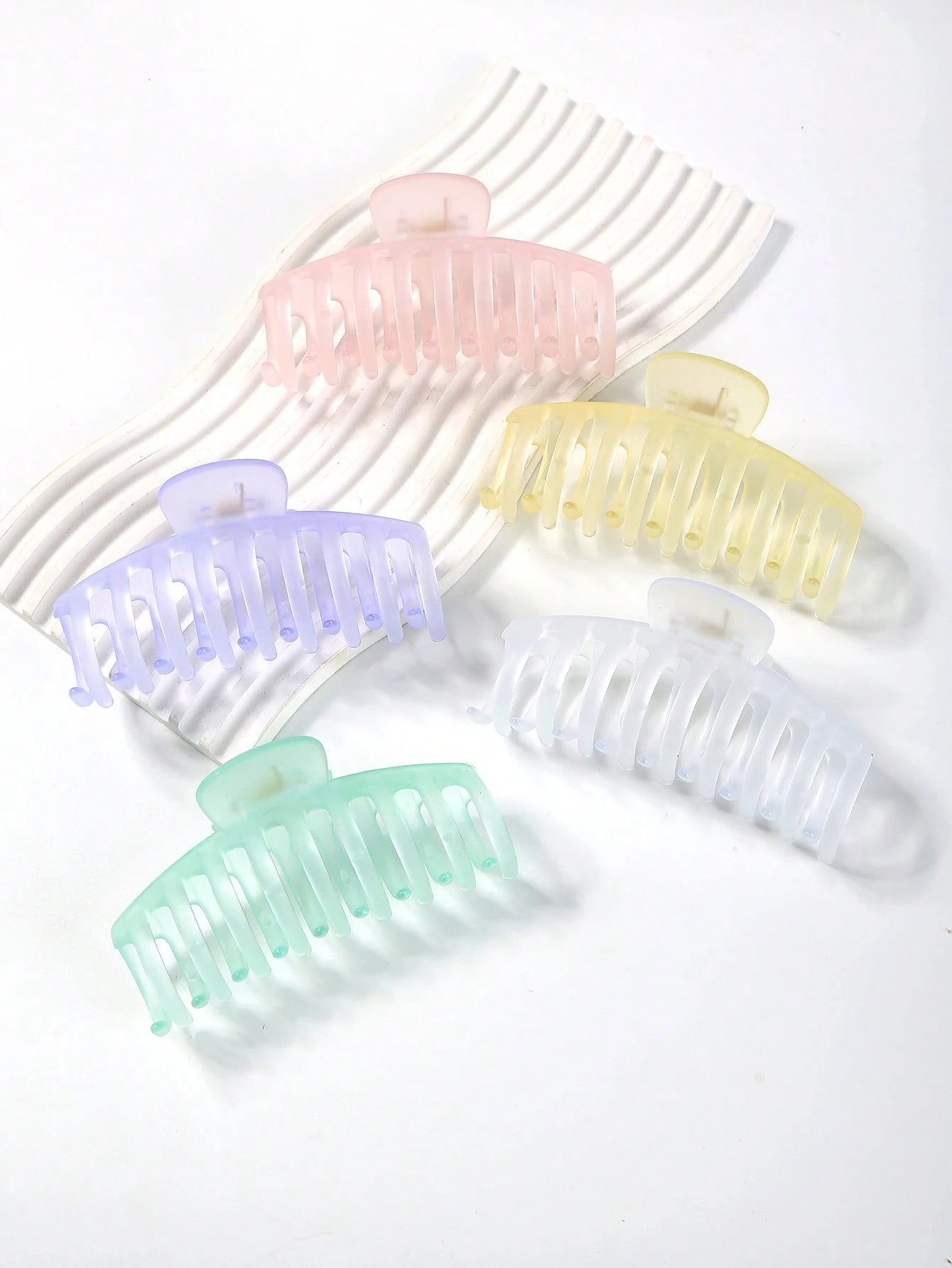 5Pcs Solid Hair Claw 
