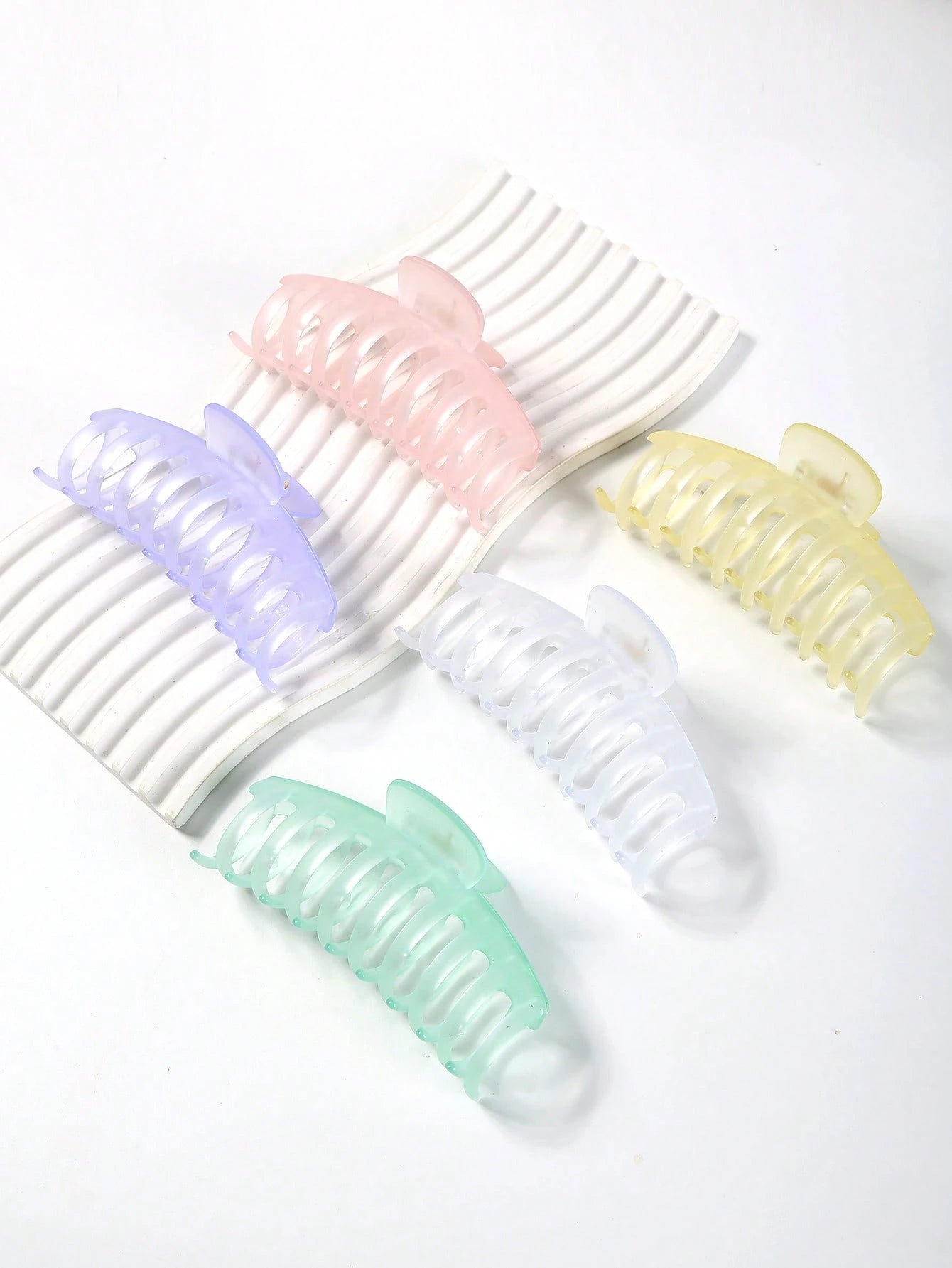 5Pcs Solid Hair Claw 