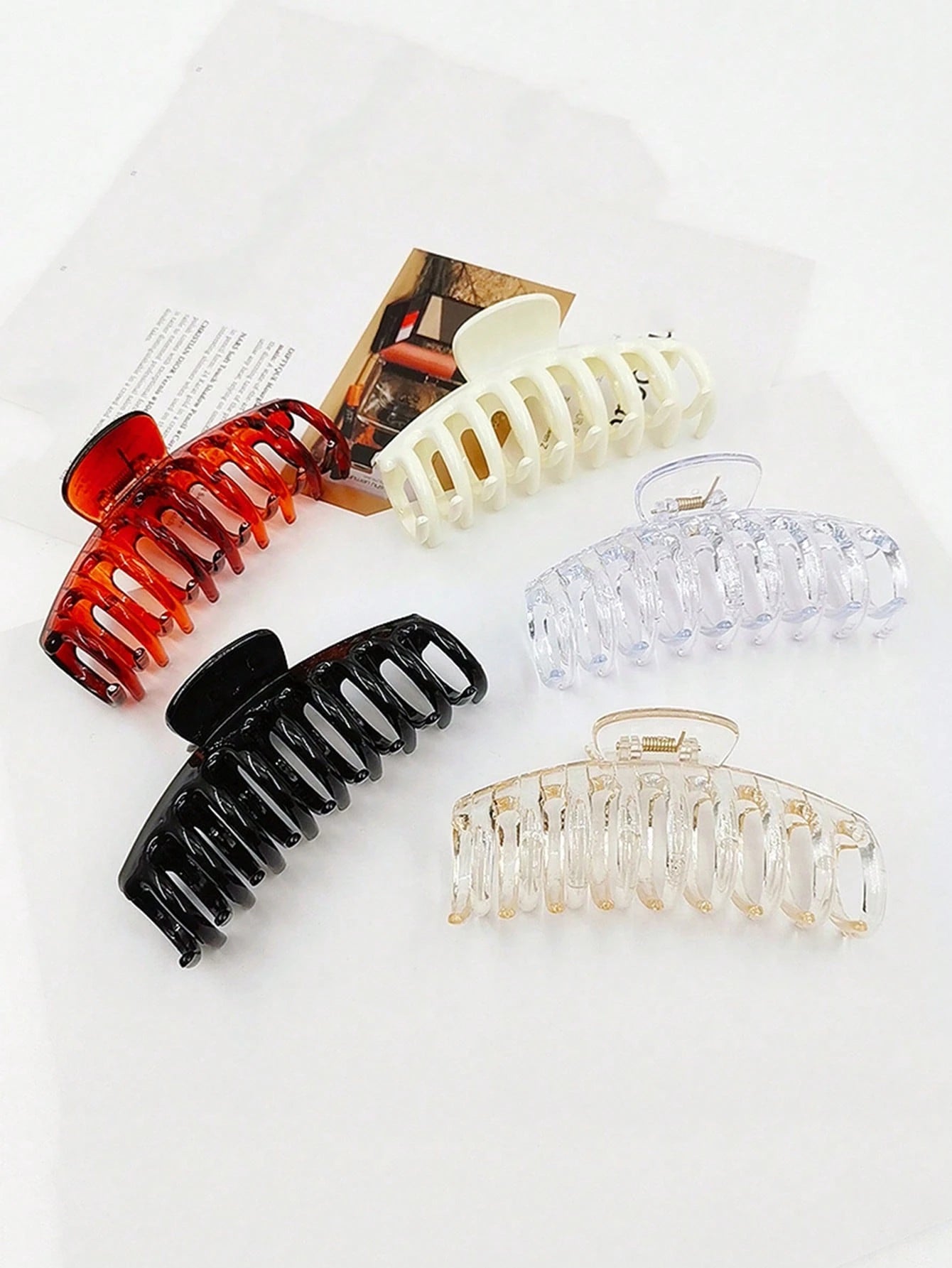 5Pcs Solid Hair Claw 