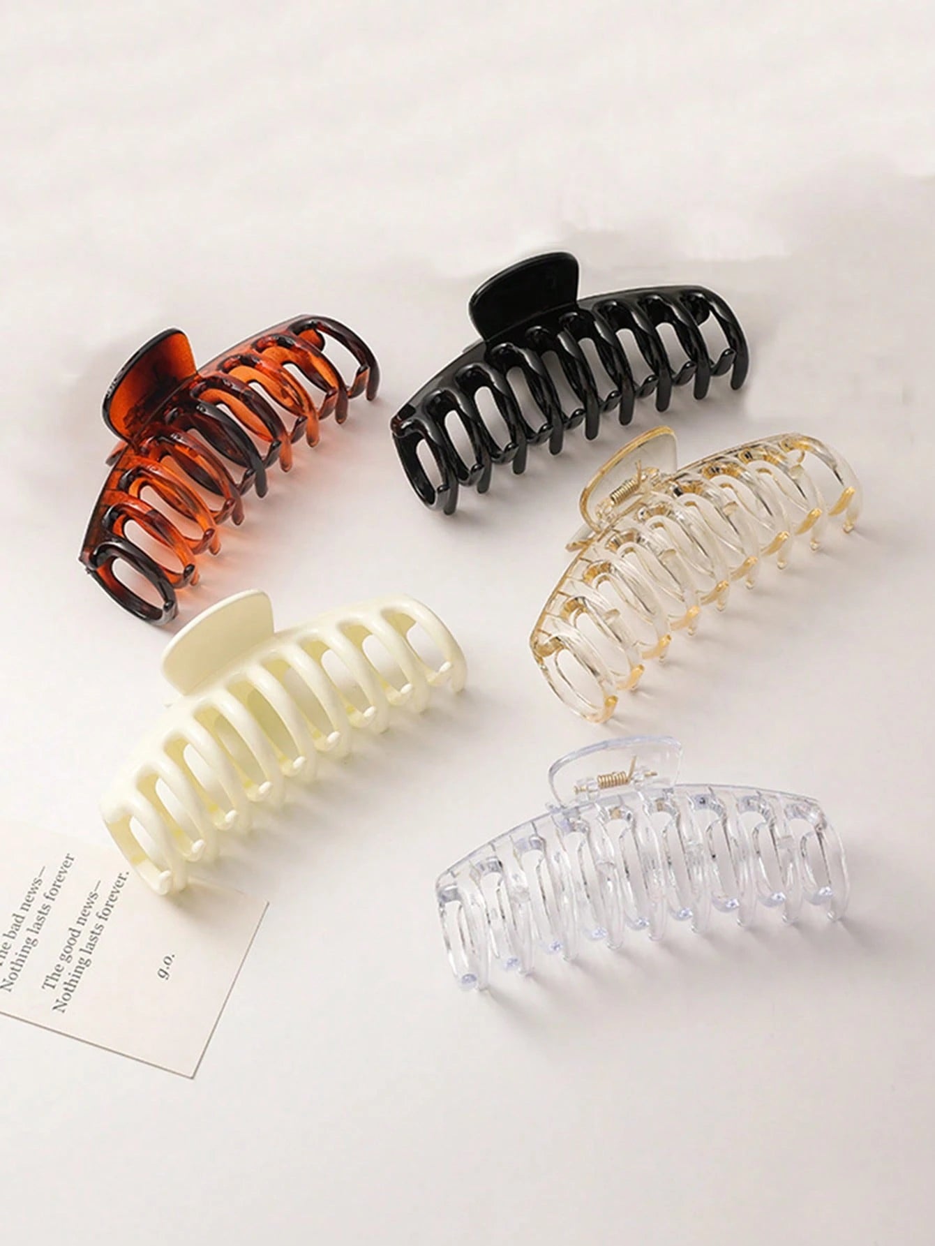 5Pcs Solid Hair Claw 