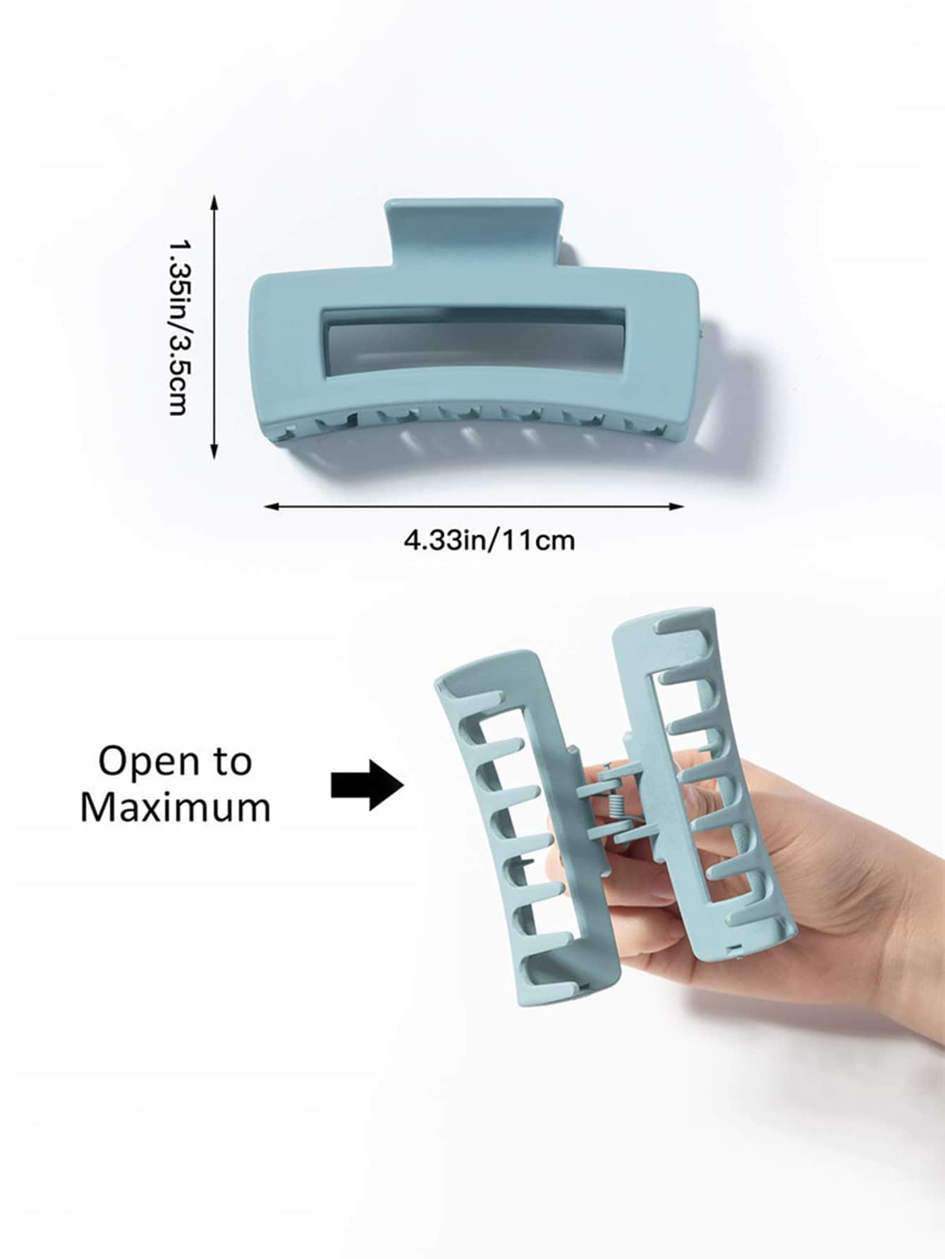 5Pcs Solid Hair Claw 