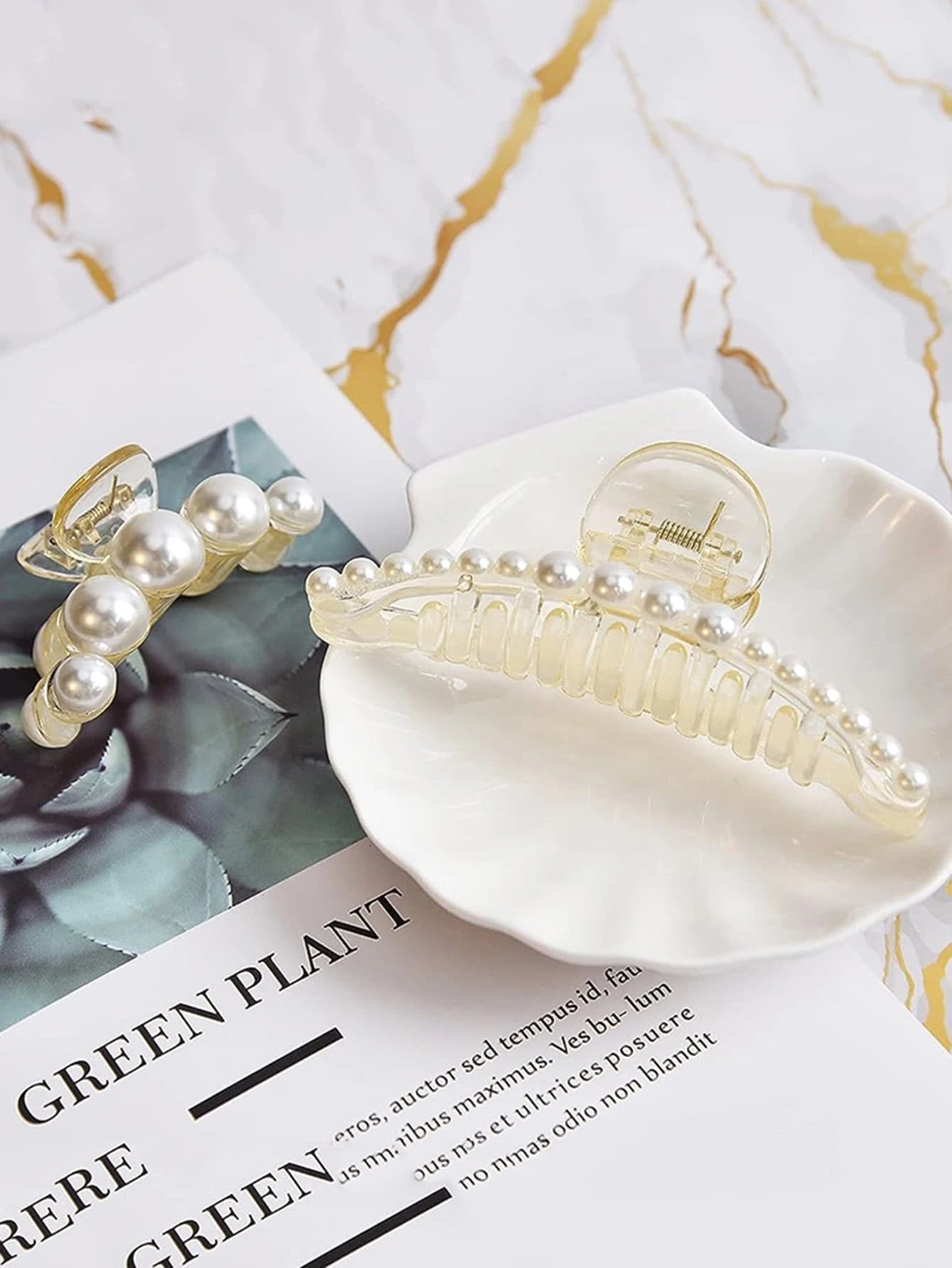 5Pcs Solid Hair Claw 