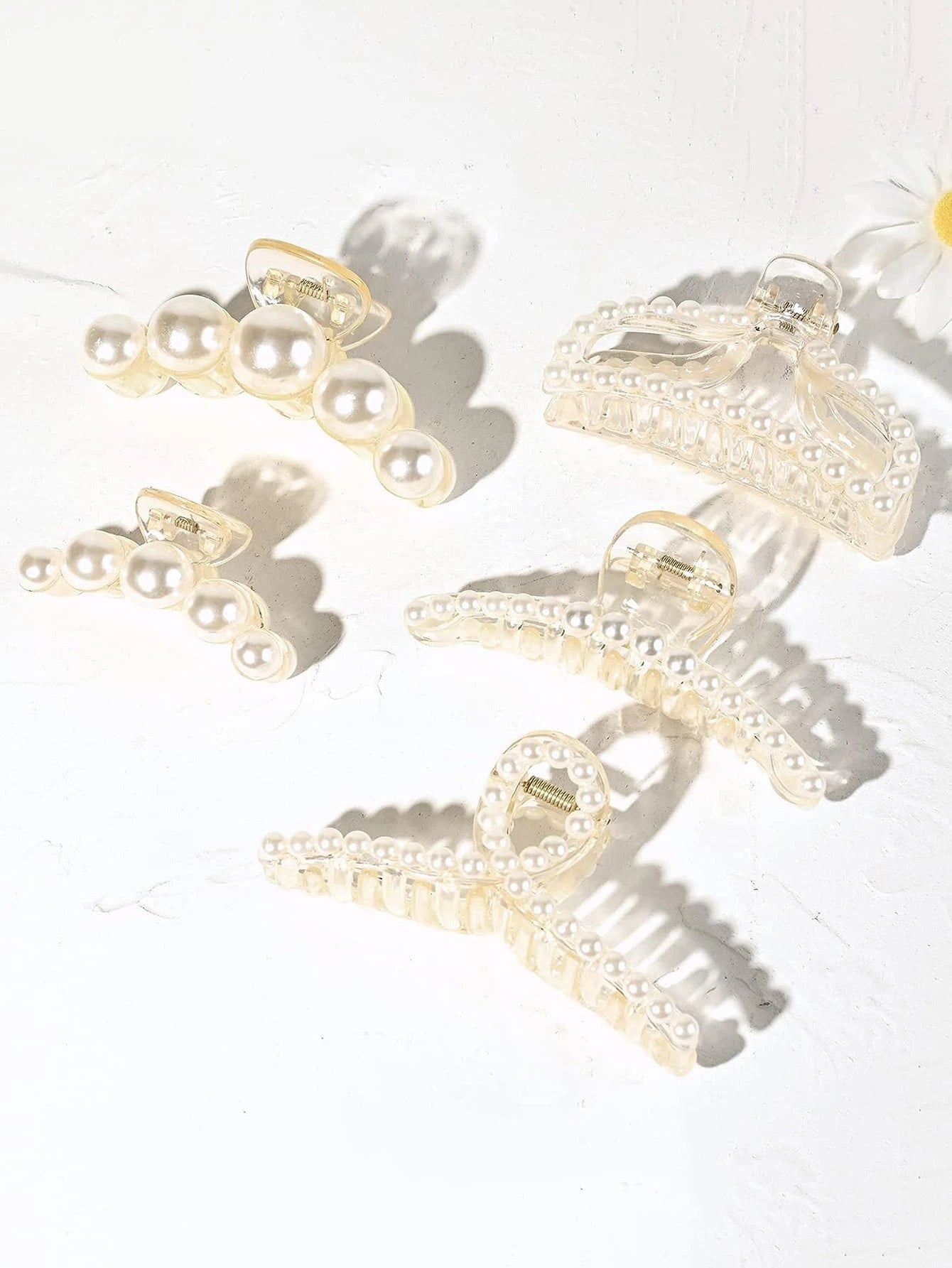 5Pcs Solid Hair Claw 