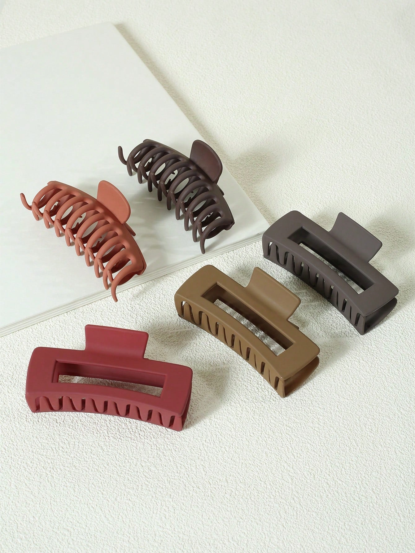 5Pcs Solid Hair Claw 