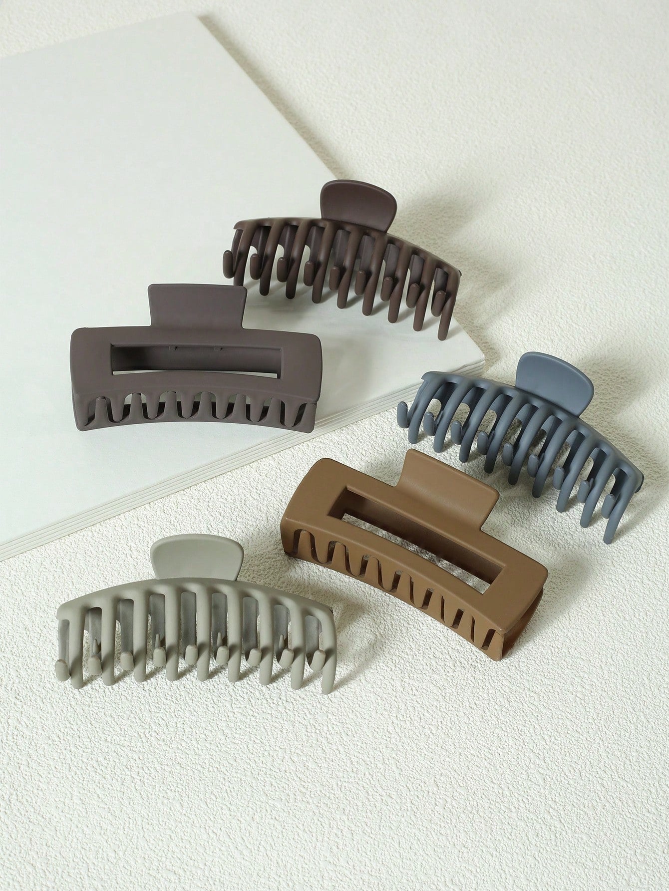 5Pcs Solid Hair Claw 