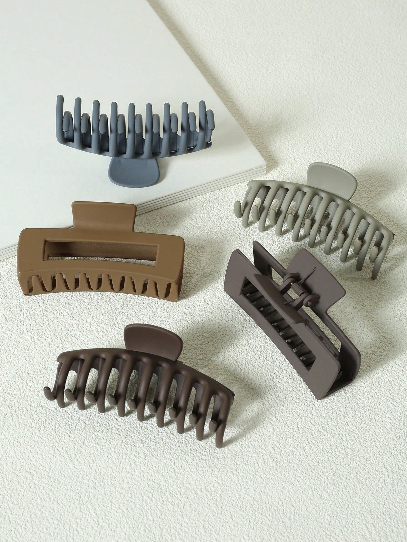 5Pcs Solid Hair Claw 
