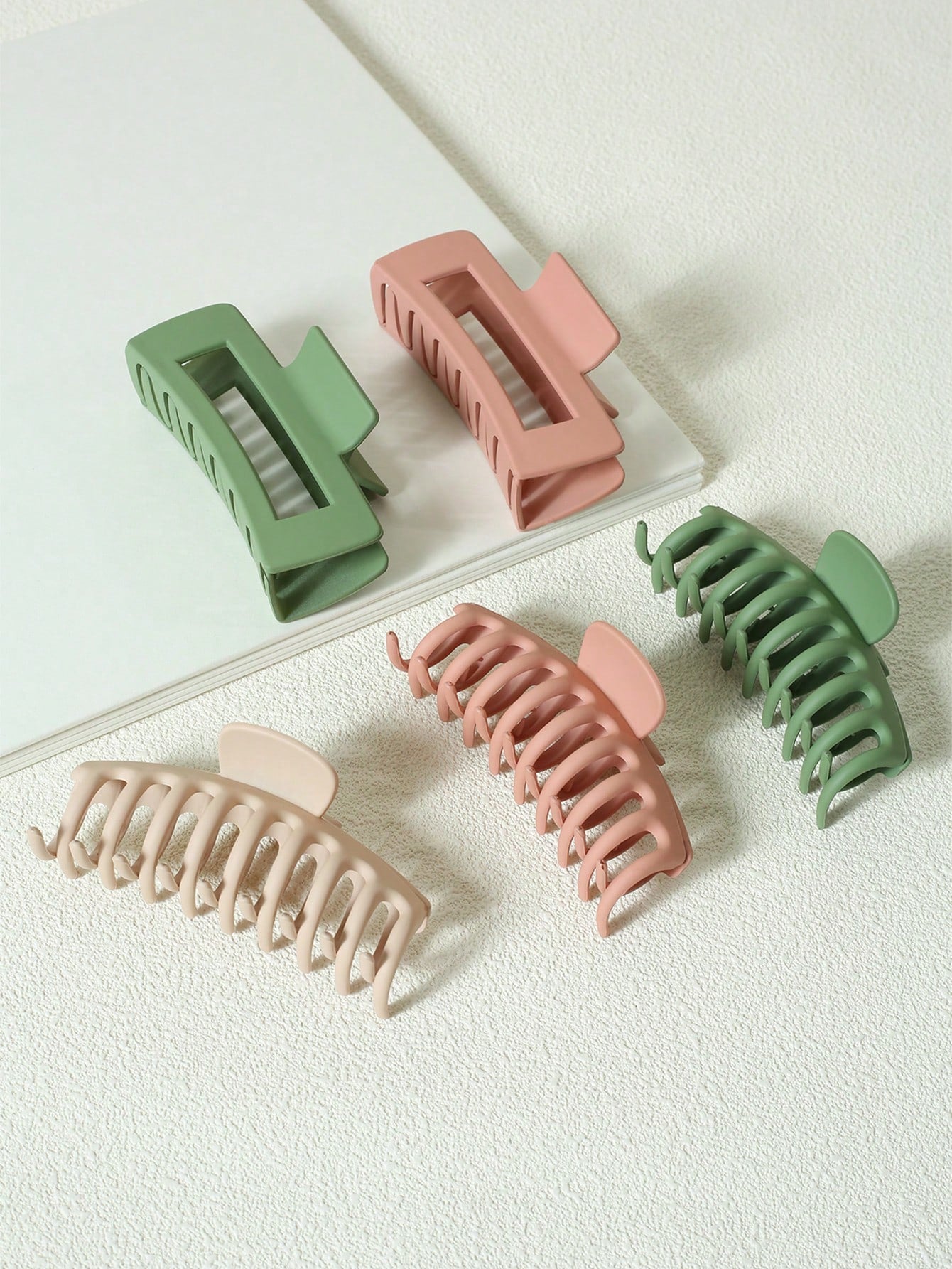 5Pcs Solid Hair Claw 