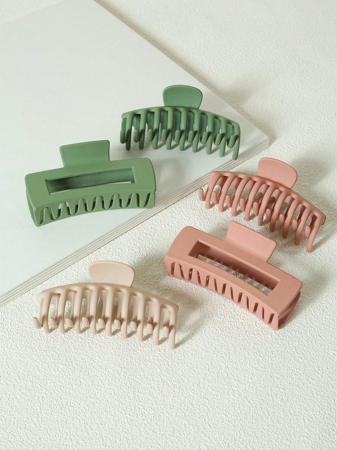 5Pcs Solid Hair Claw 