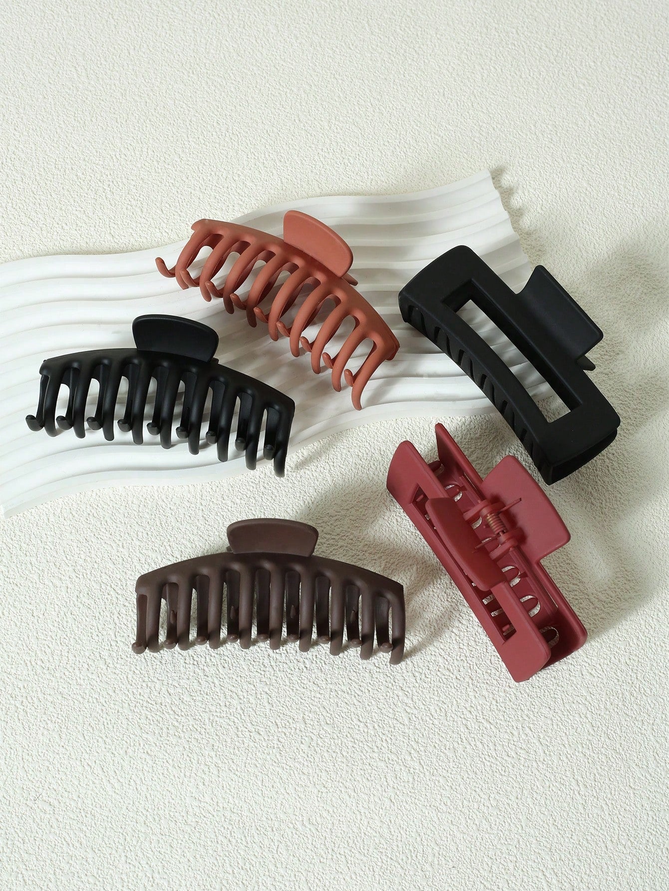 5Pcs Solid Hair Claw 