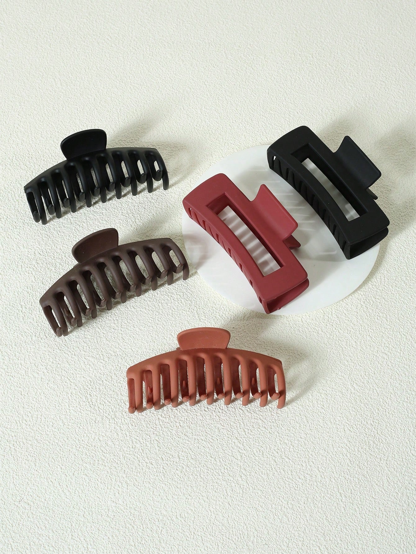 5Pcs Solid Hair Claw 