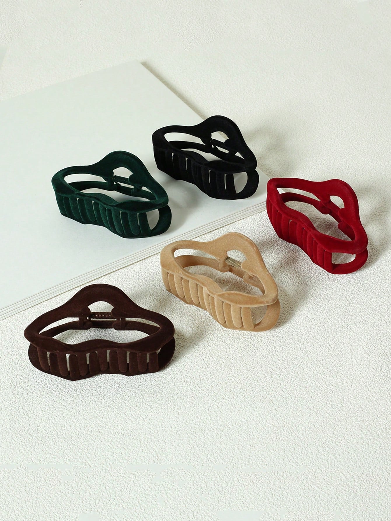 5Pcs Solid Hair Claw 