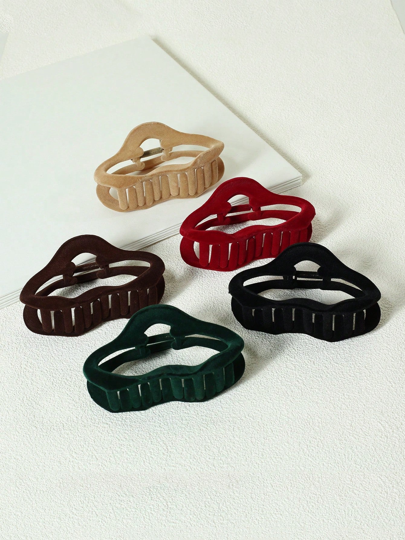 5Pcs Solid Hair Claw 