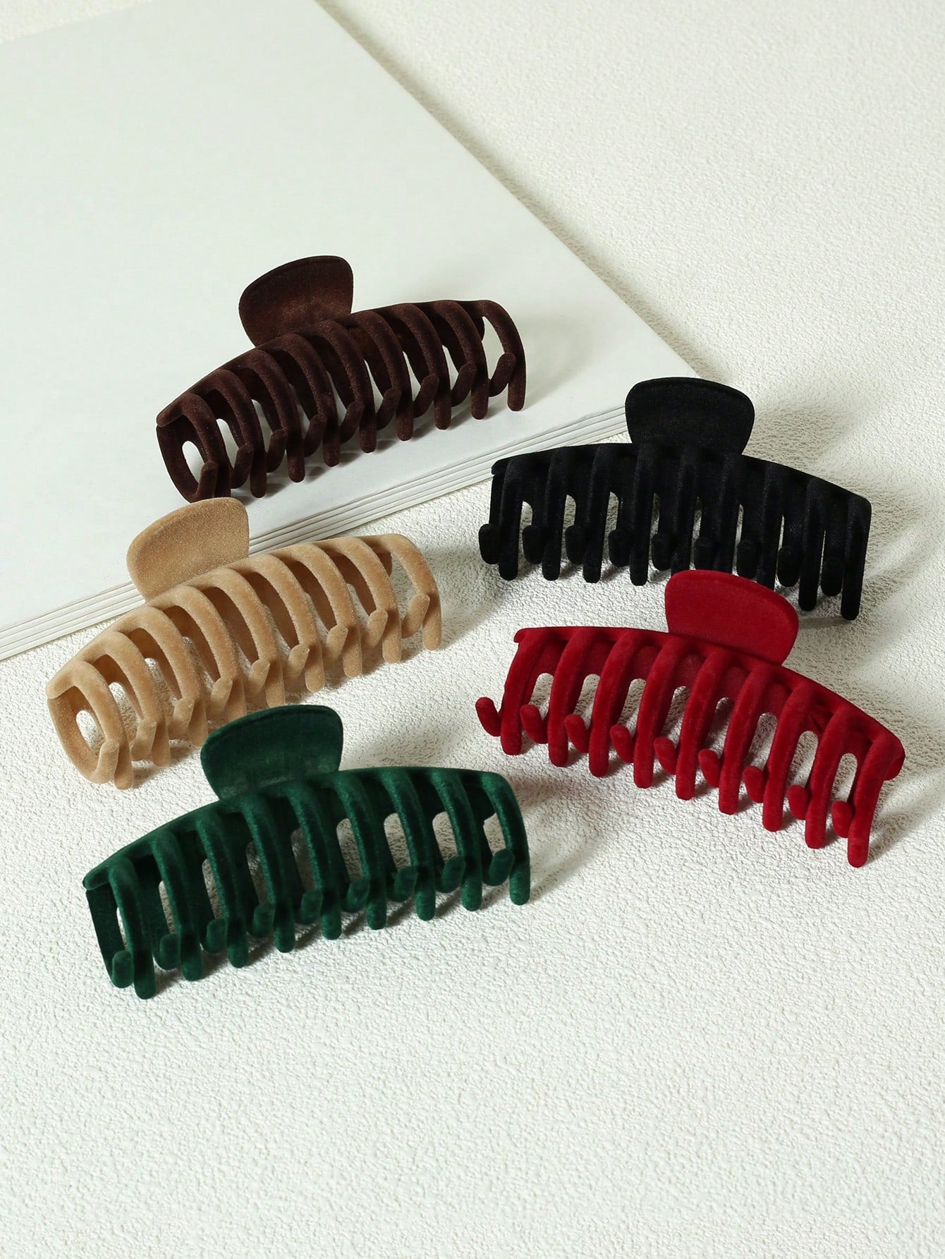 5Pcs Solid Hair Claw 