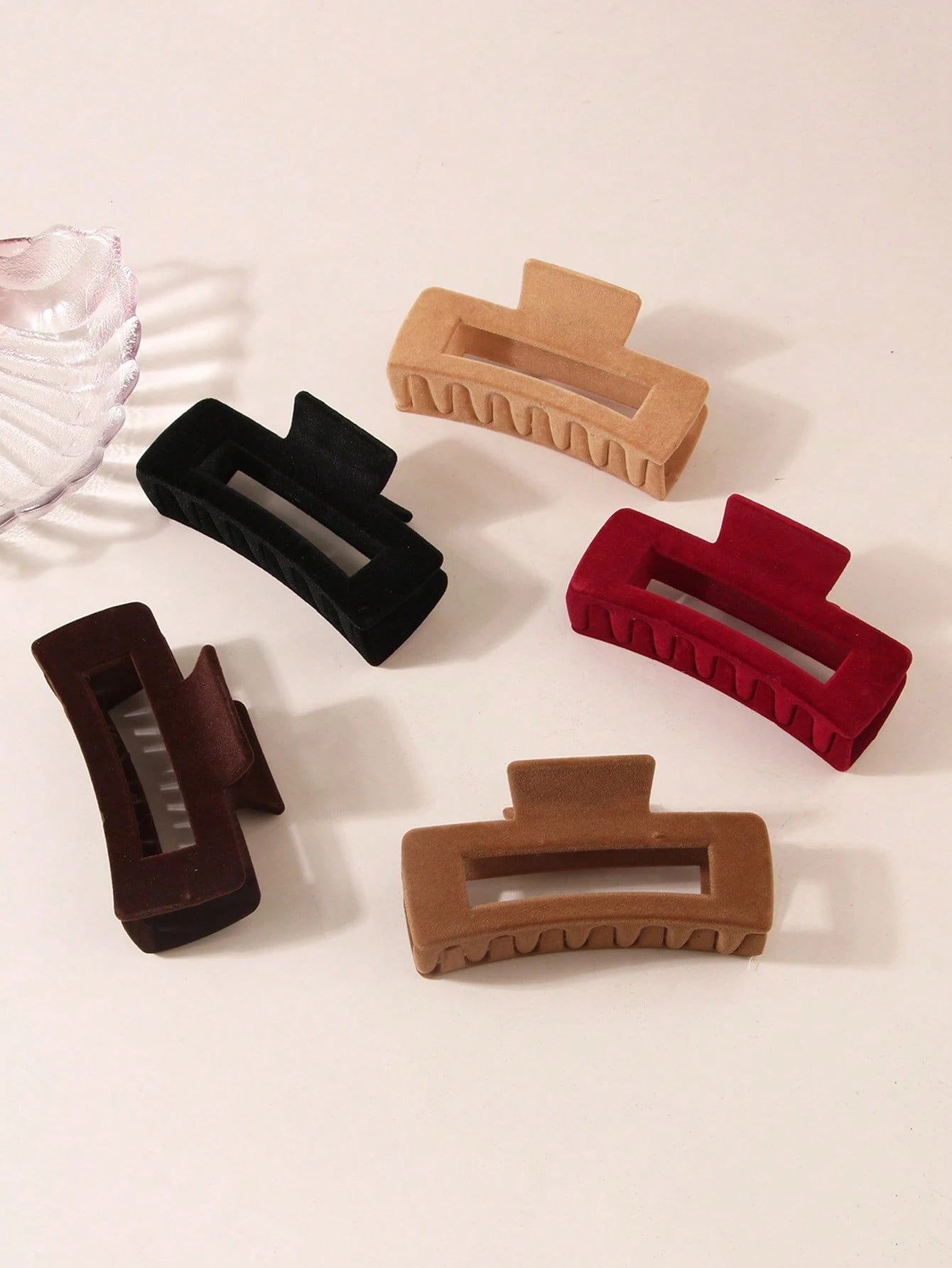 5Pcs Solid Hair Claw 