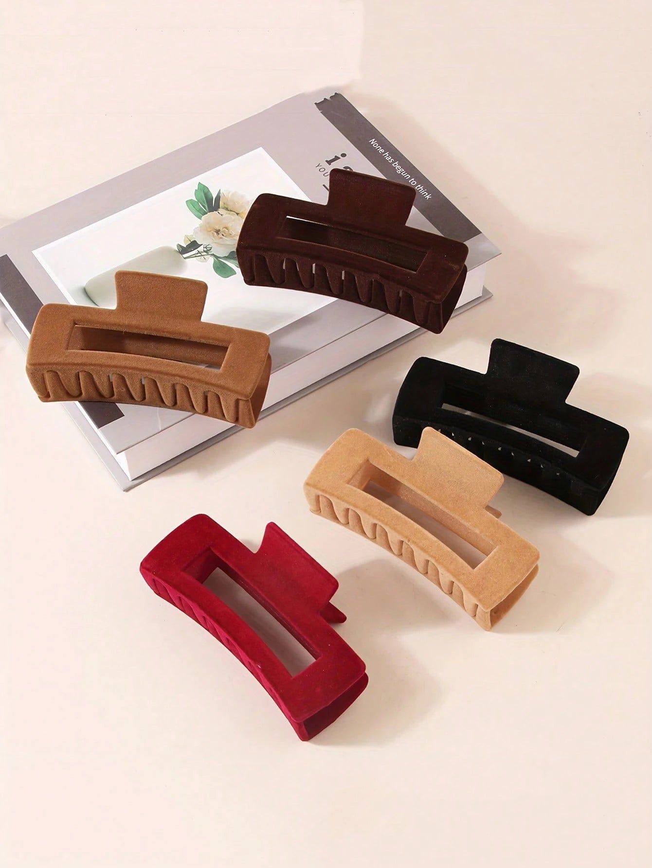 5Pcs Solid Hair Claw 