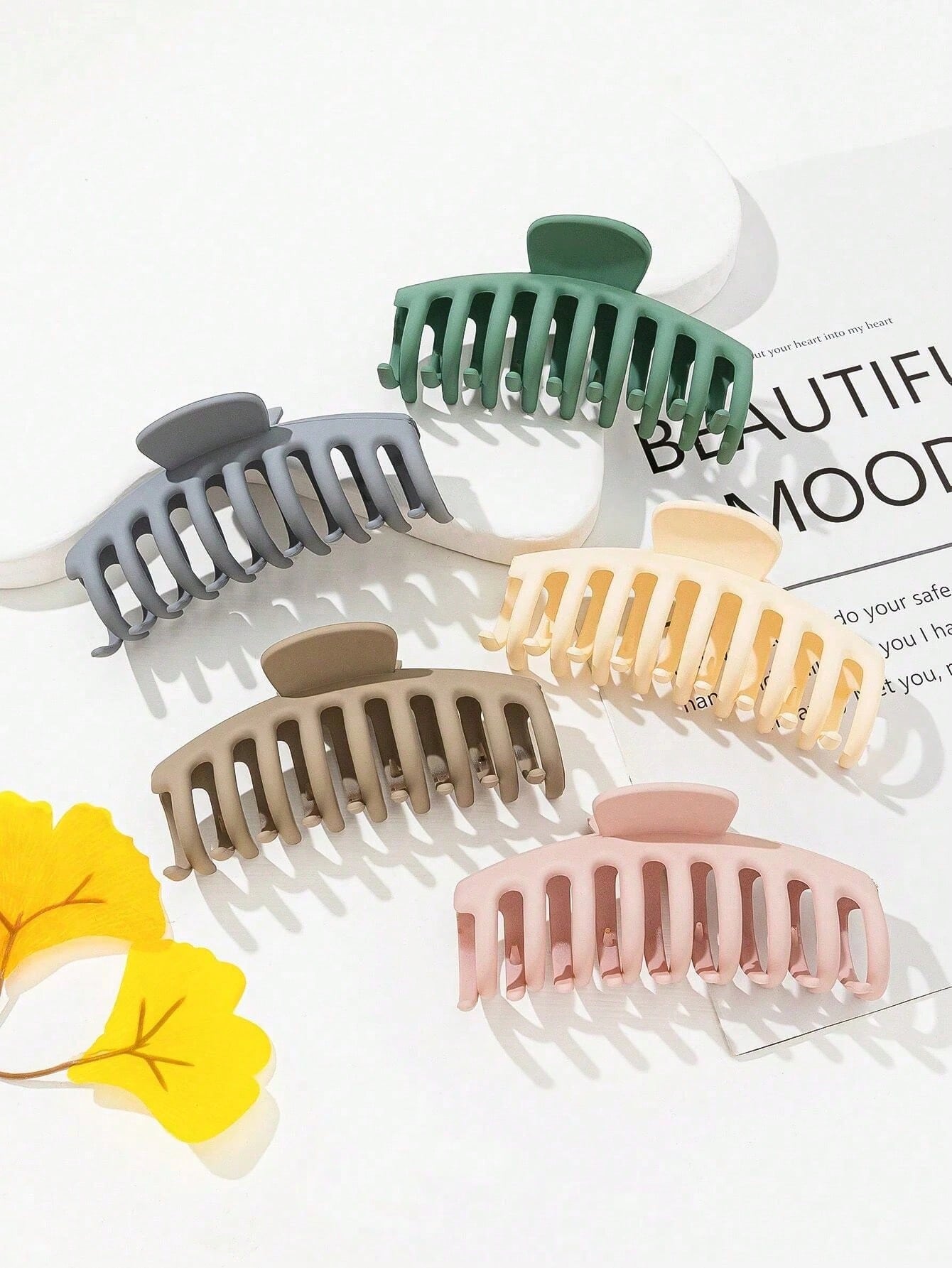 5Pcs Solid Hair Claw 