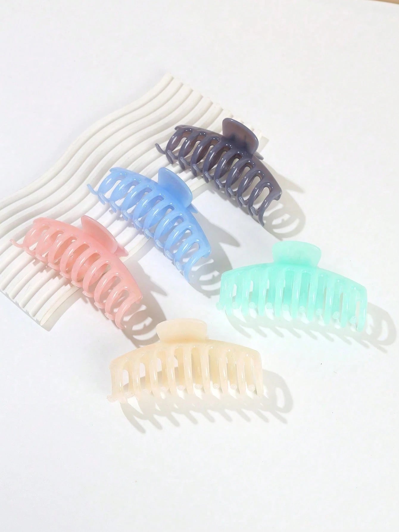 5Pcs Solid Hair Claw 