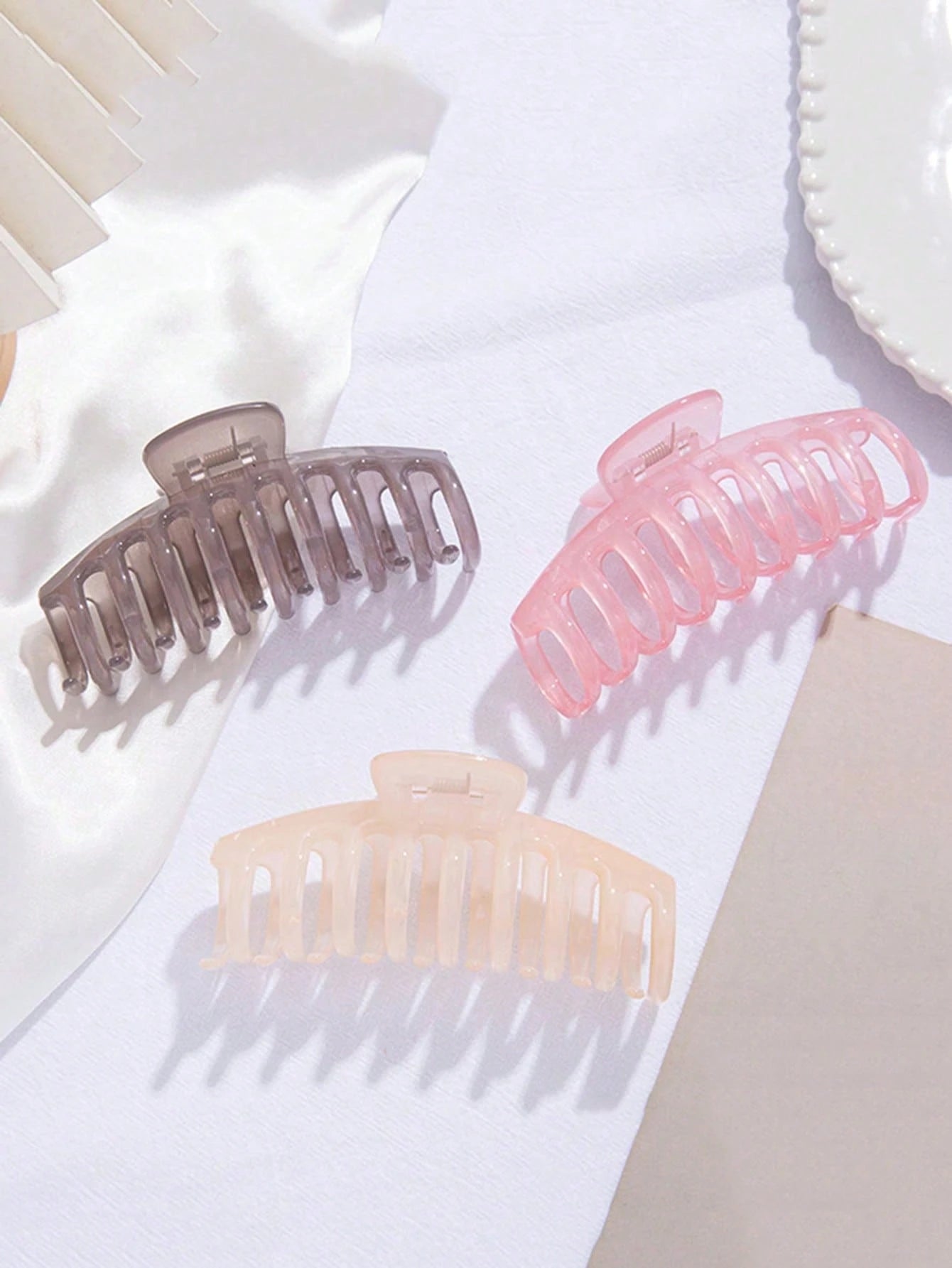 5Pcs Solid Hair Claw 