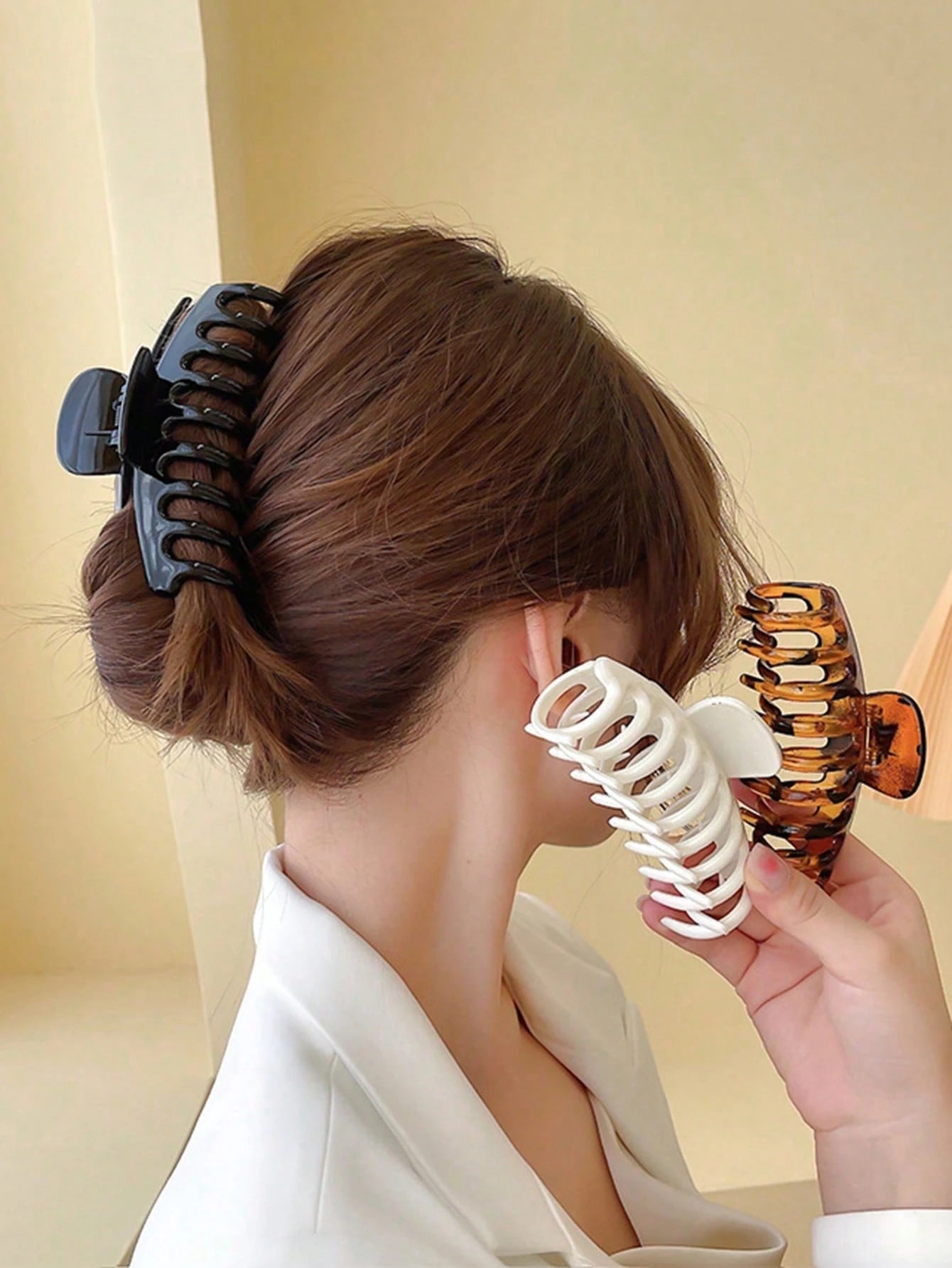 5Pcs Solid Hair Claw 