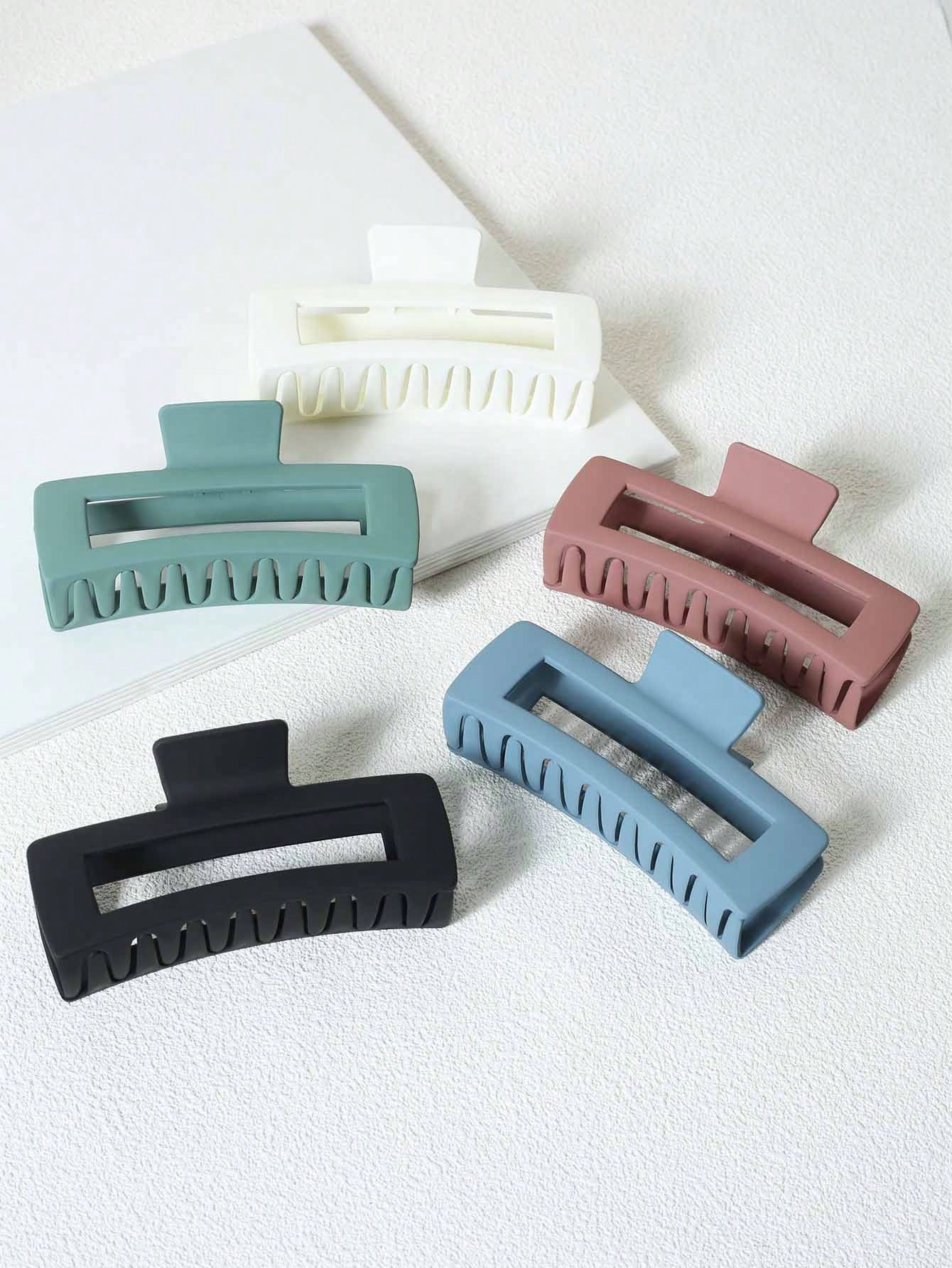 5Pcs Solid Hair Claw 