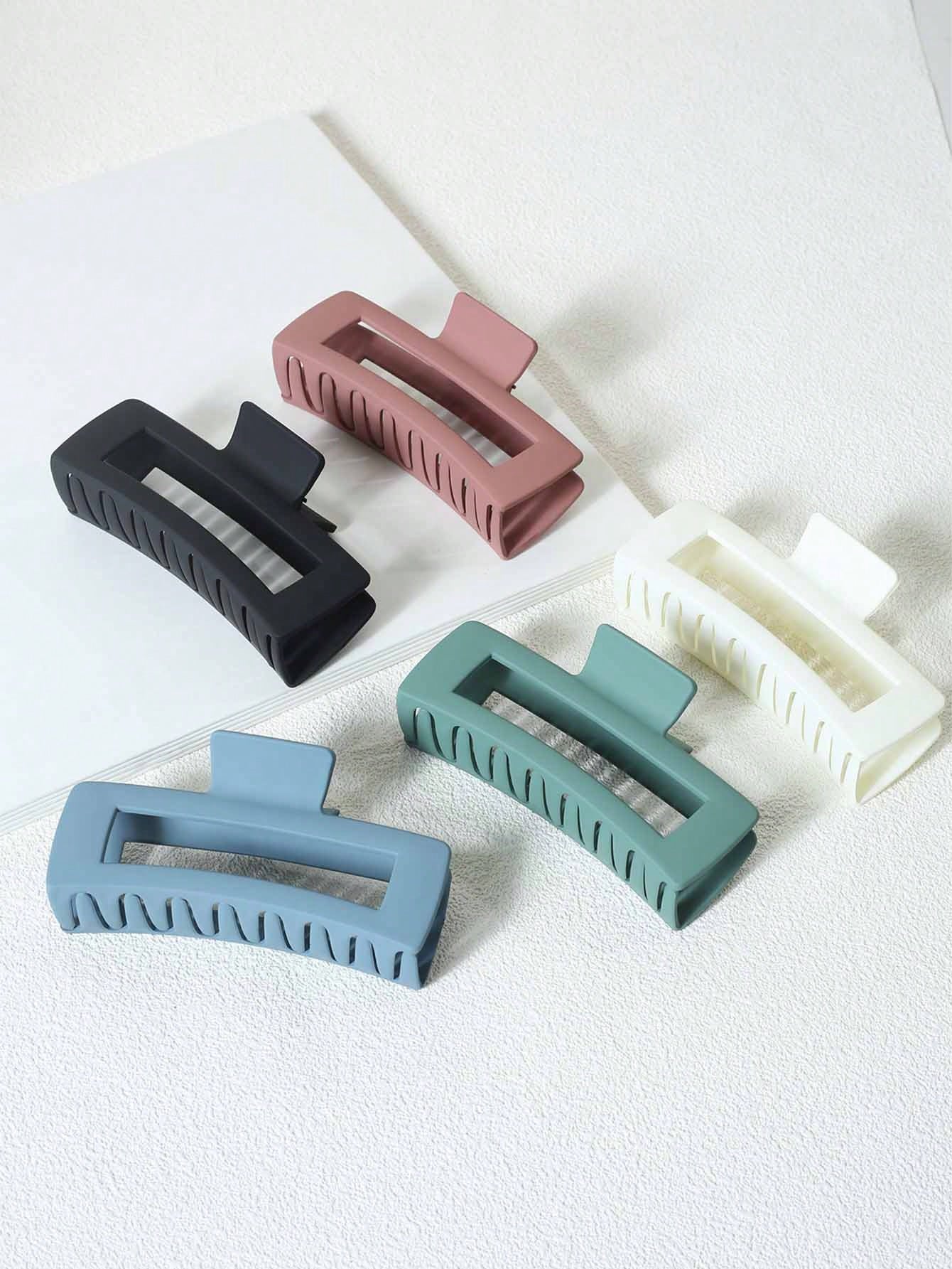 5Pcs Solid Hair Claw 