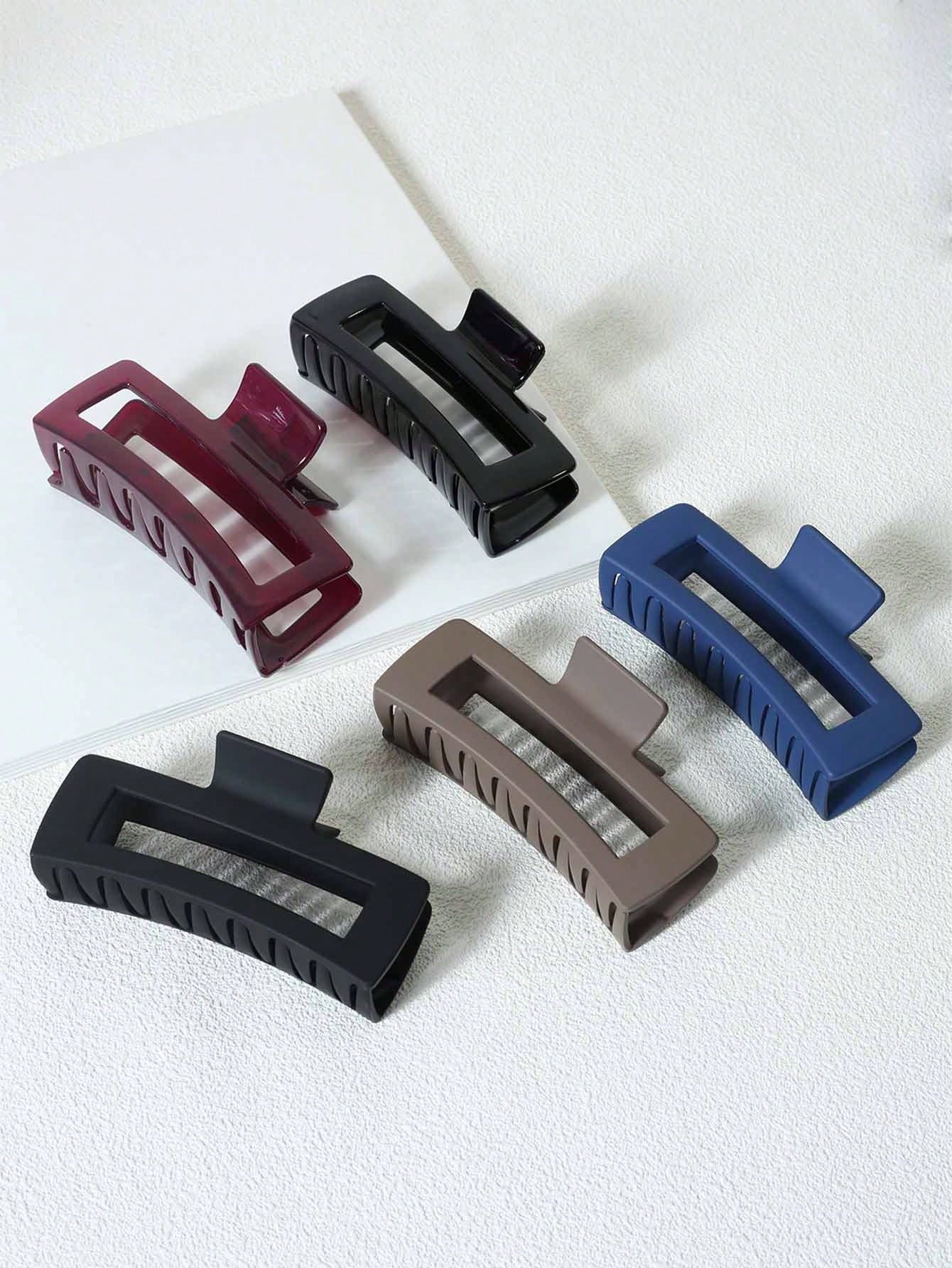 5Pcs Solid Hair Claw 