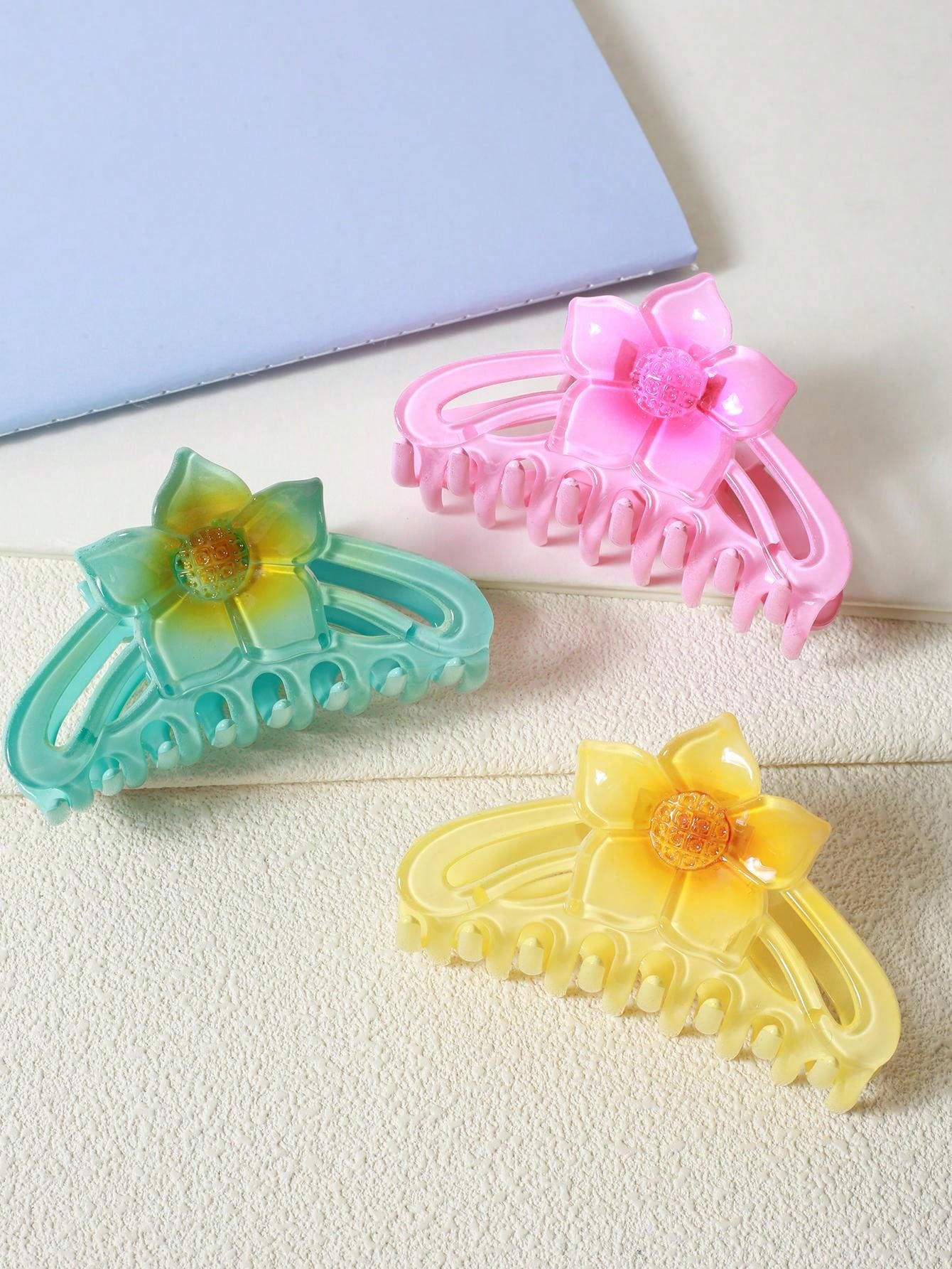 5Pcs Solid Hair Claw 