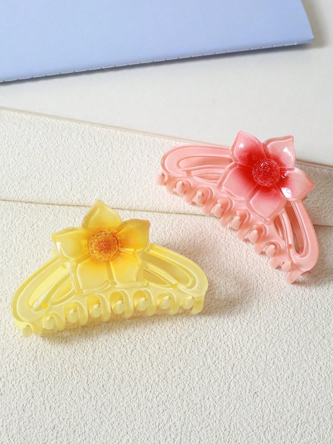 5Pcs Solid Hair Claw 