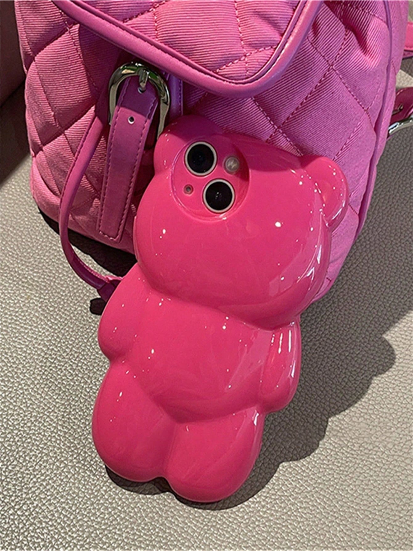 Cartoon Bear Anti-Fall Phone Case Compatible with iPhone 15/15Plus/15Pro/15Promax