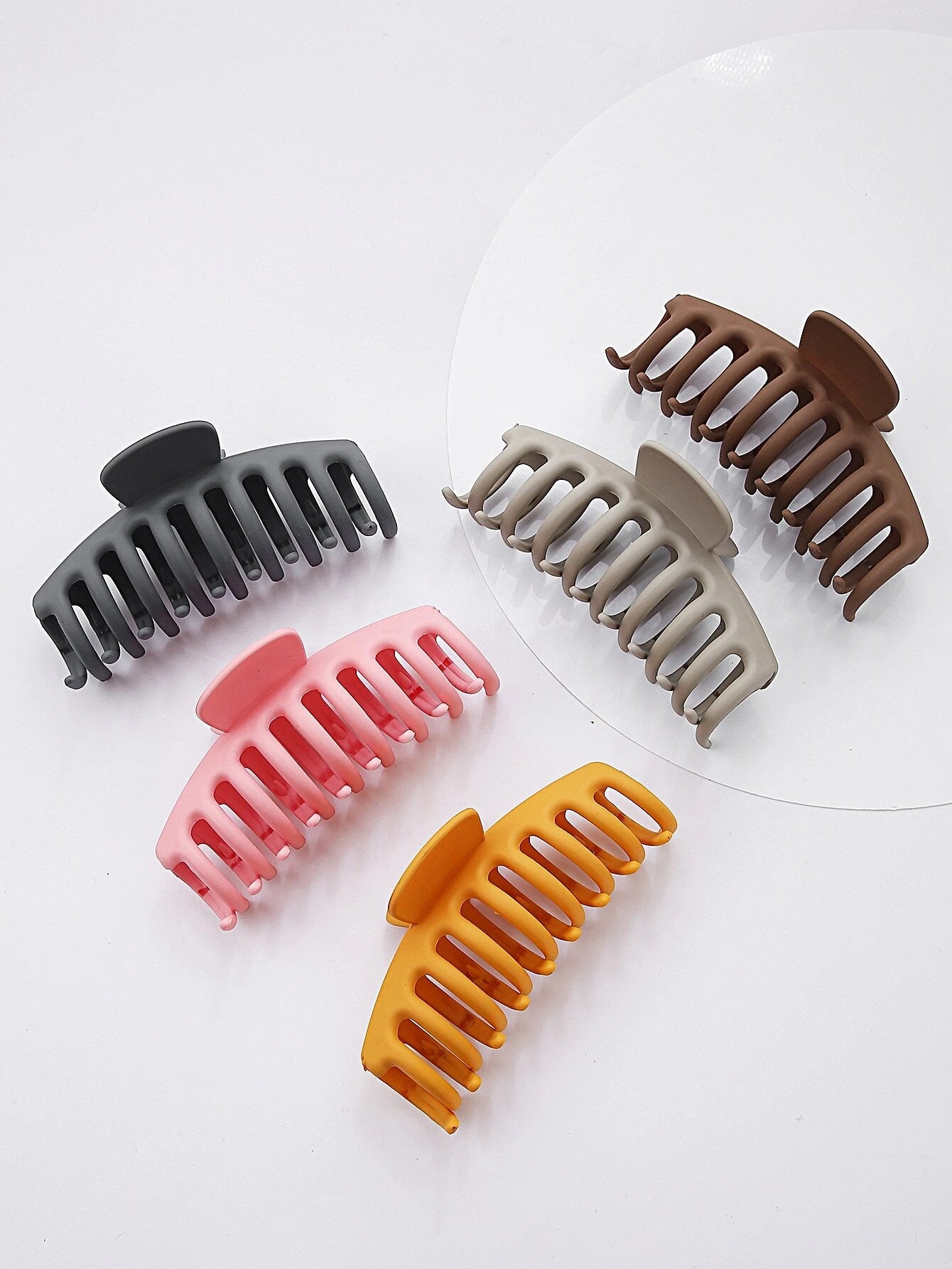 5Pcs Solid Hair Claw 
