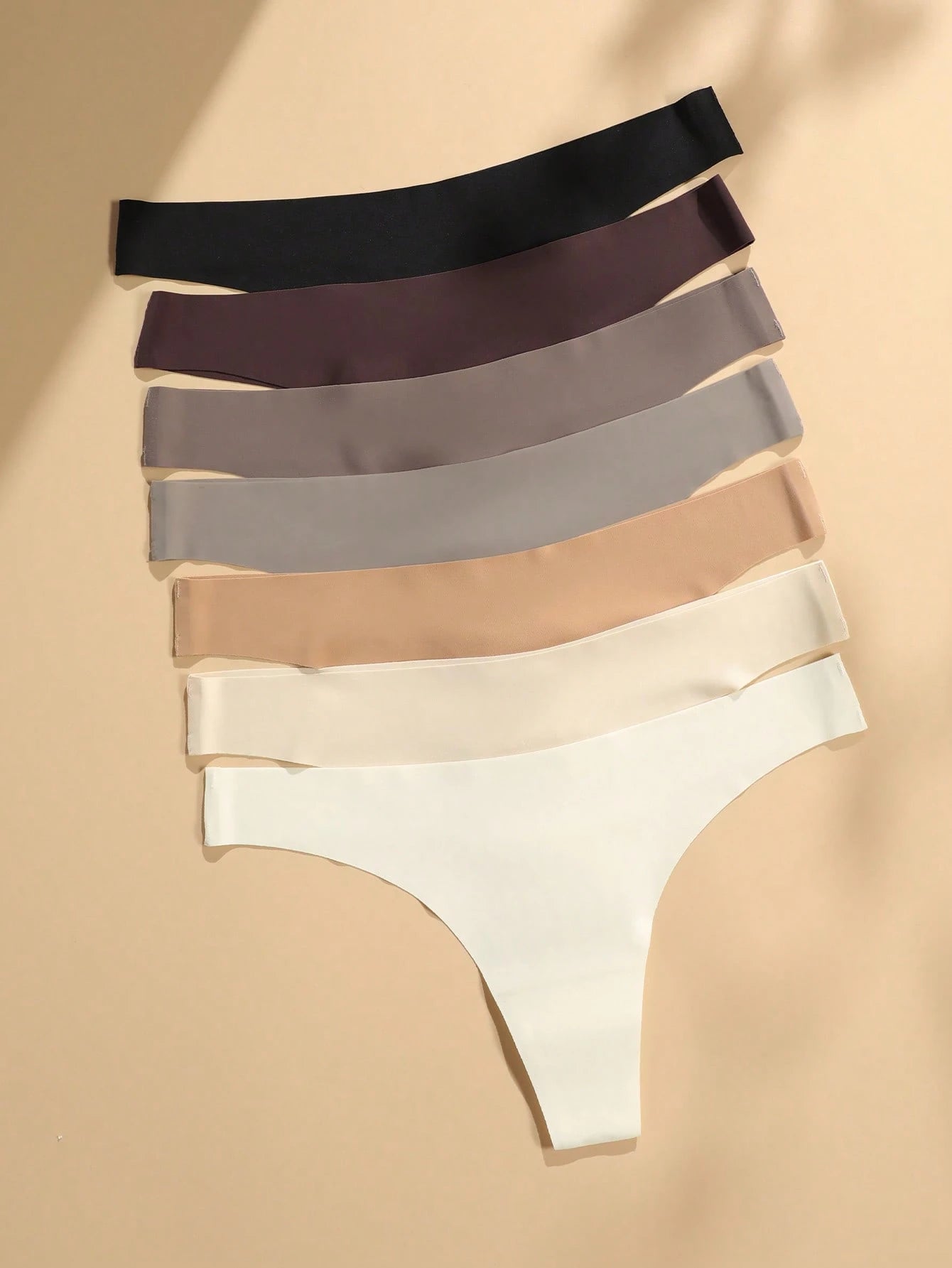 7Pack Neutral Color Thongs