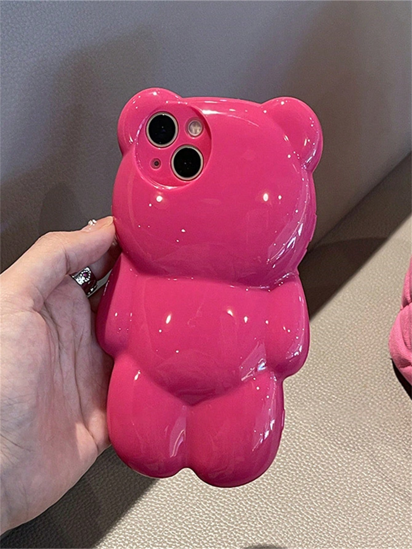 Cartoon Bear Anti-Fall Phone Case Compatible with iPhone 15/15Plus/15Pro/15Promax