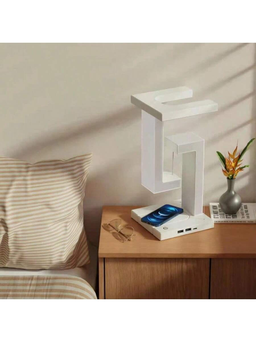 Novel Suspended Light with Detachable Wireless Charger, Can Charge phones Wirelessly or with USB