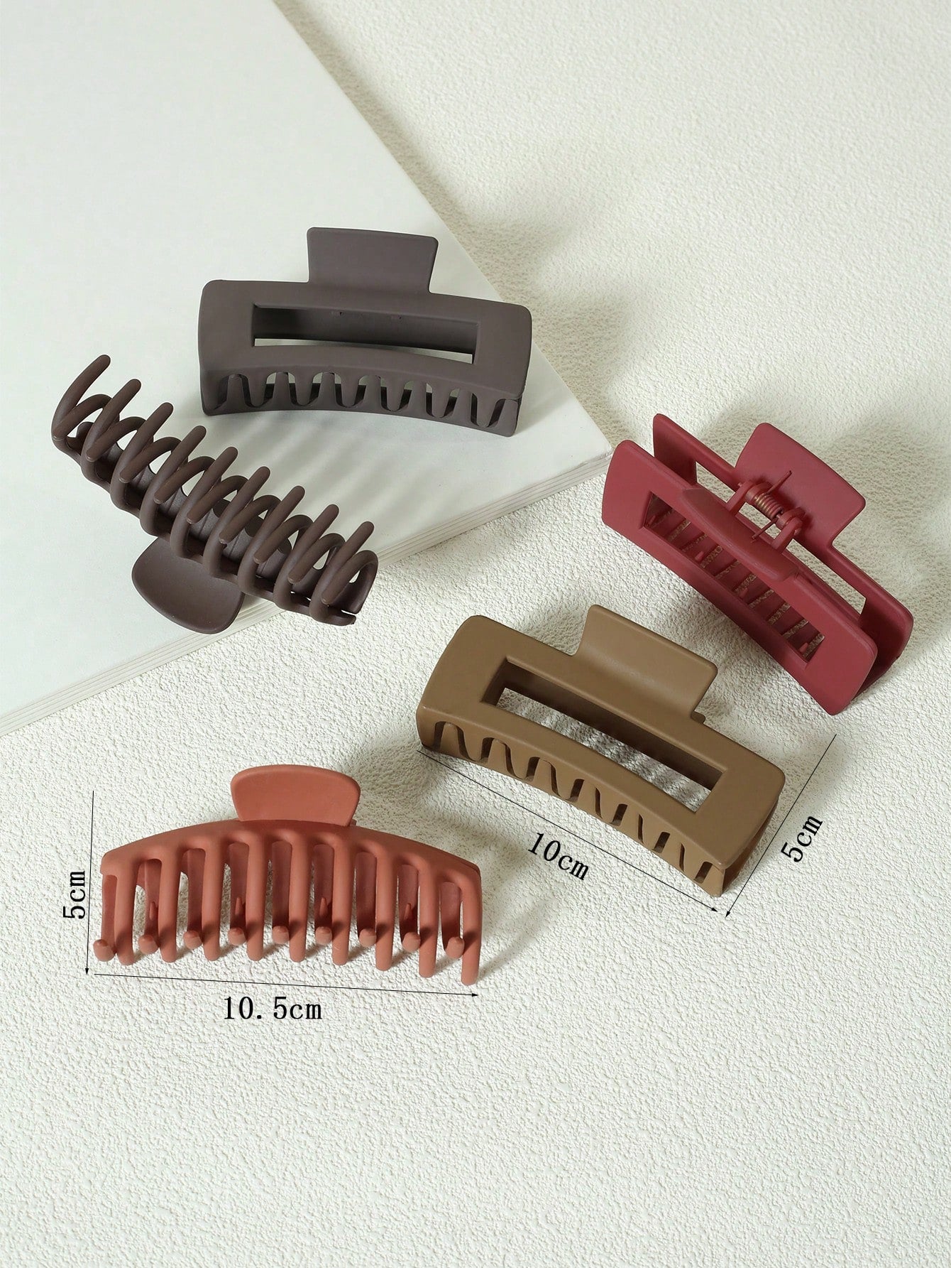 5Pcs Solid Hair Claw 