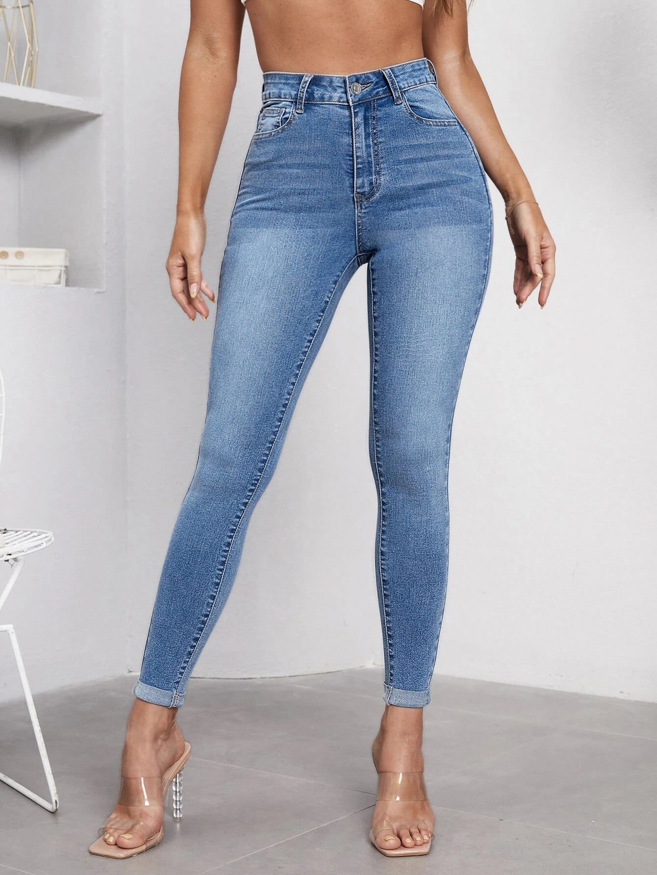 High Waist Skinny Jeans