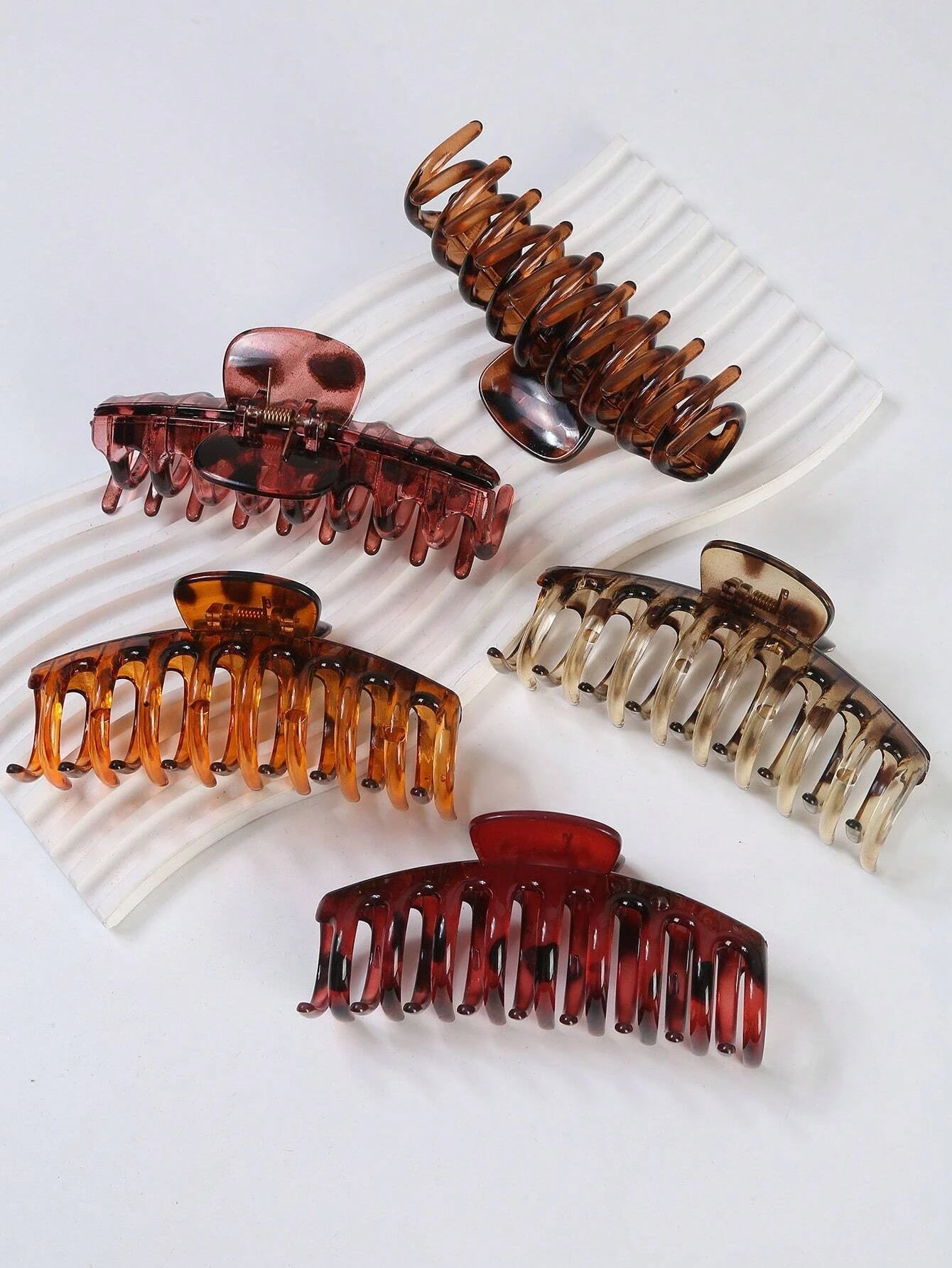 5Pcs Solid Hair Claw 