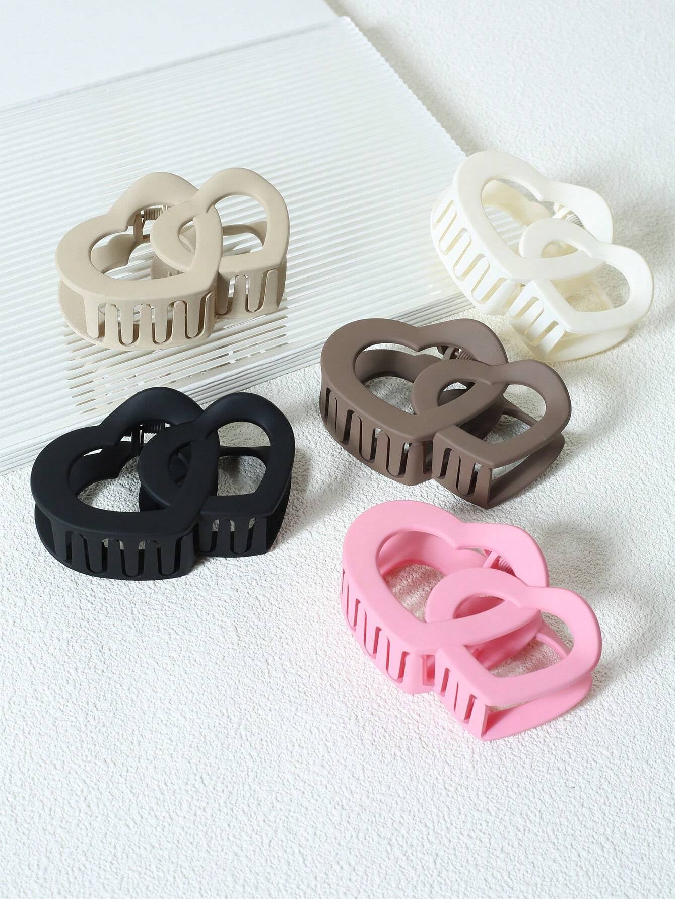 5Pcs Solid Hair Claw 