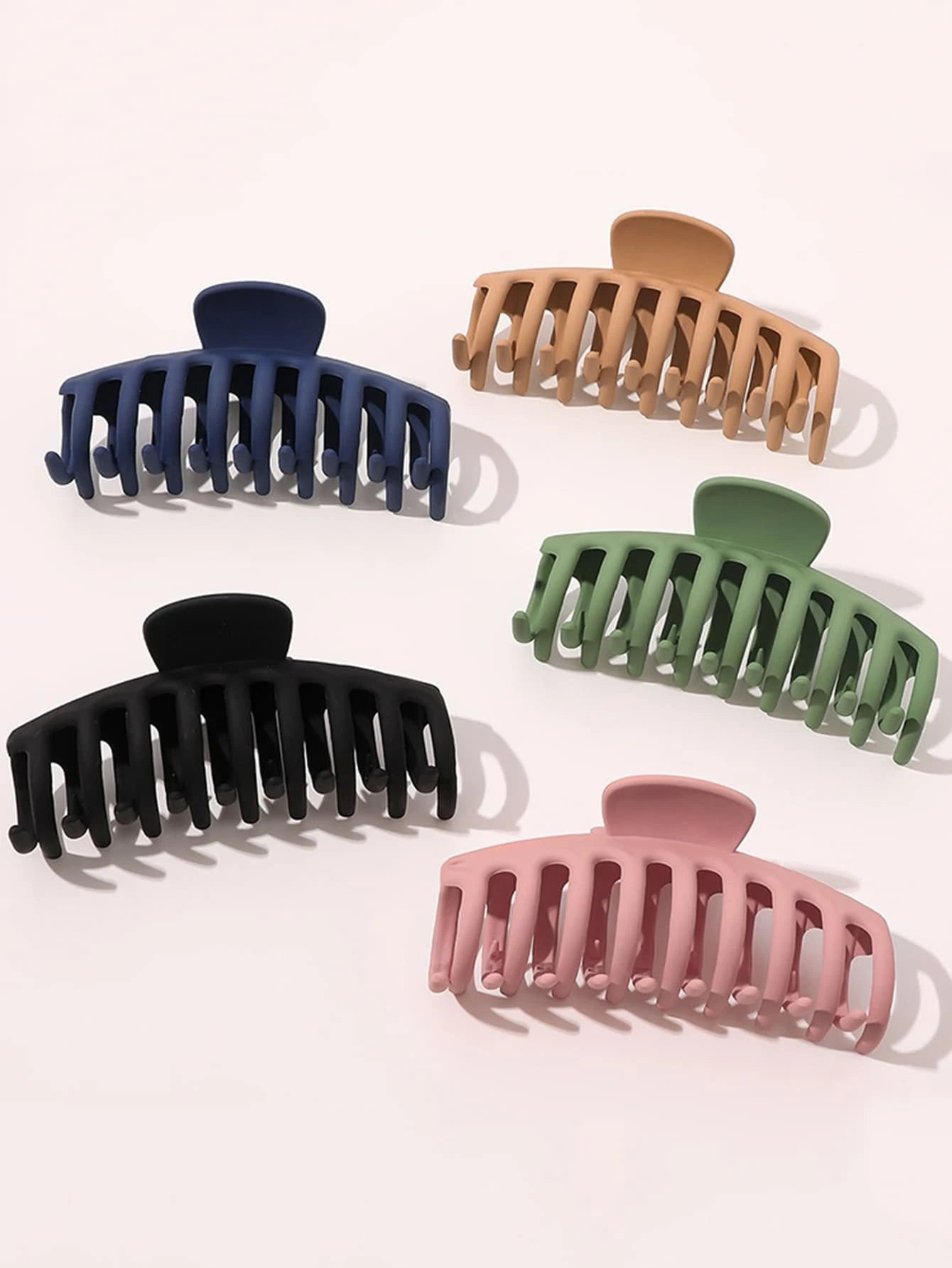 5Pcs Solid Hair Claw 