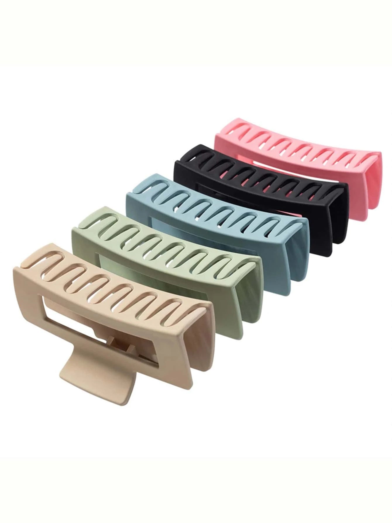 5Pcs Solid Hair Claw 