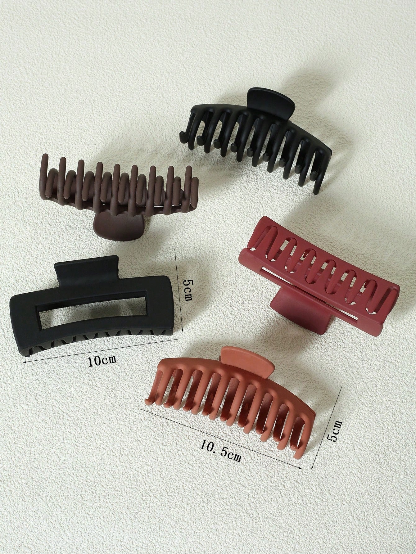 5Pcs Solid Hair Claw 